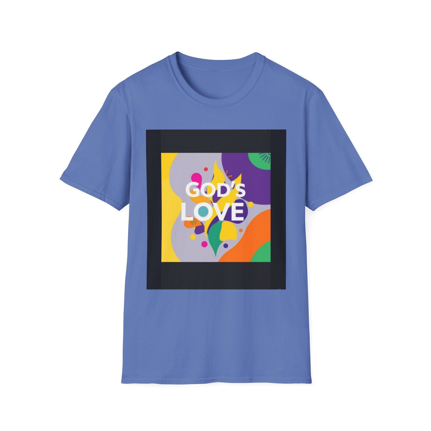 Unisex Softstyle T-Shirt with God's Love Design, Faith Shirt, Inspirational Tee, Christian Apparel, Gift for Believers, Everyday Wear