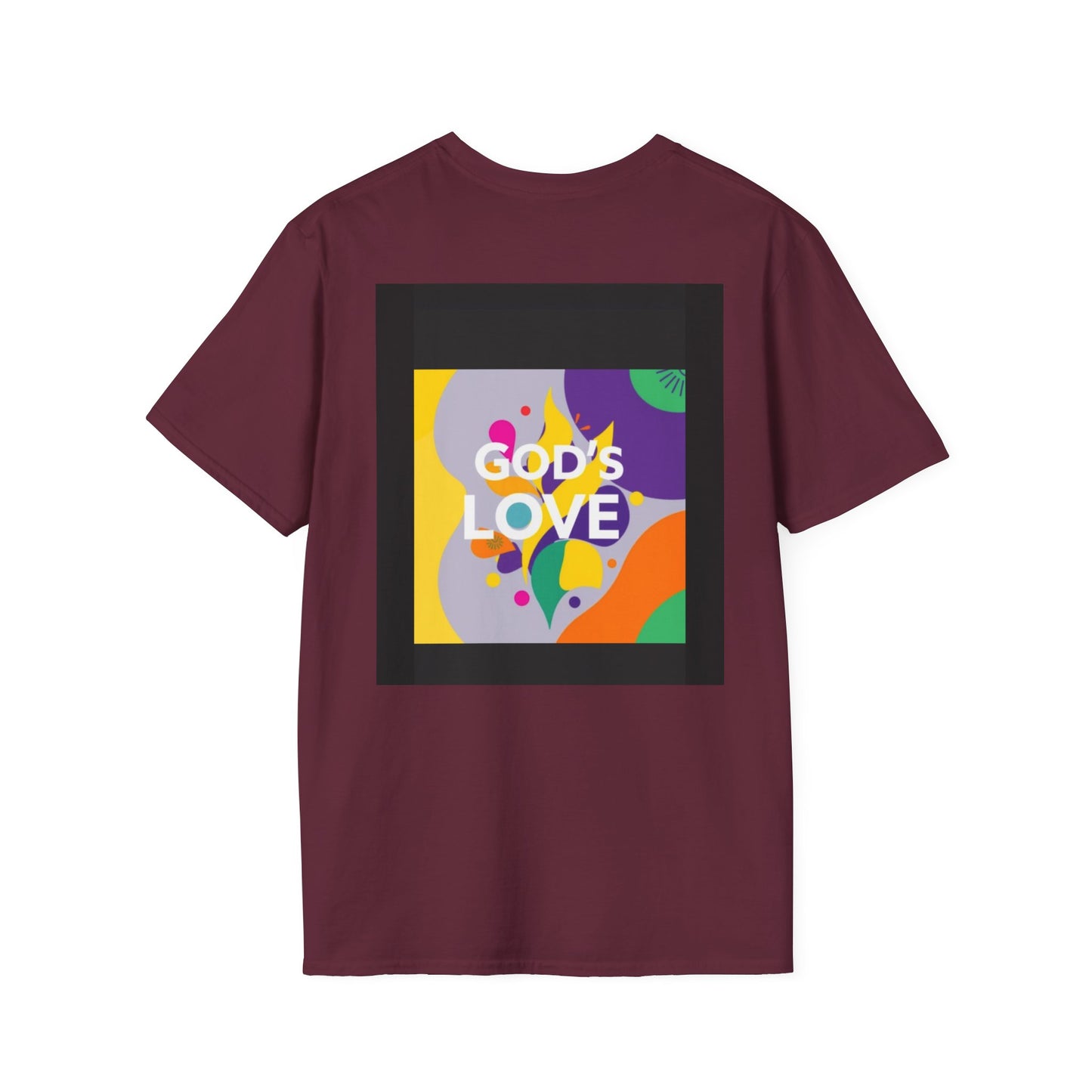 Unisex Softstyle T-Shirt with God's Love Design, Faith Shirt, Inspirational Tee, Christian Apparel, Gift for Believers, Everyday Wear