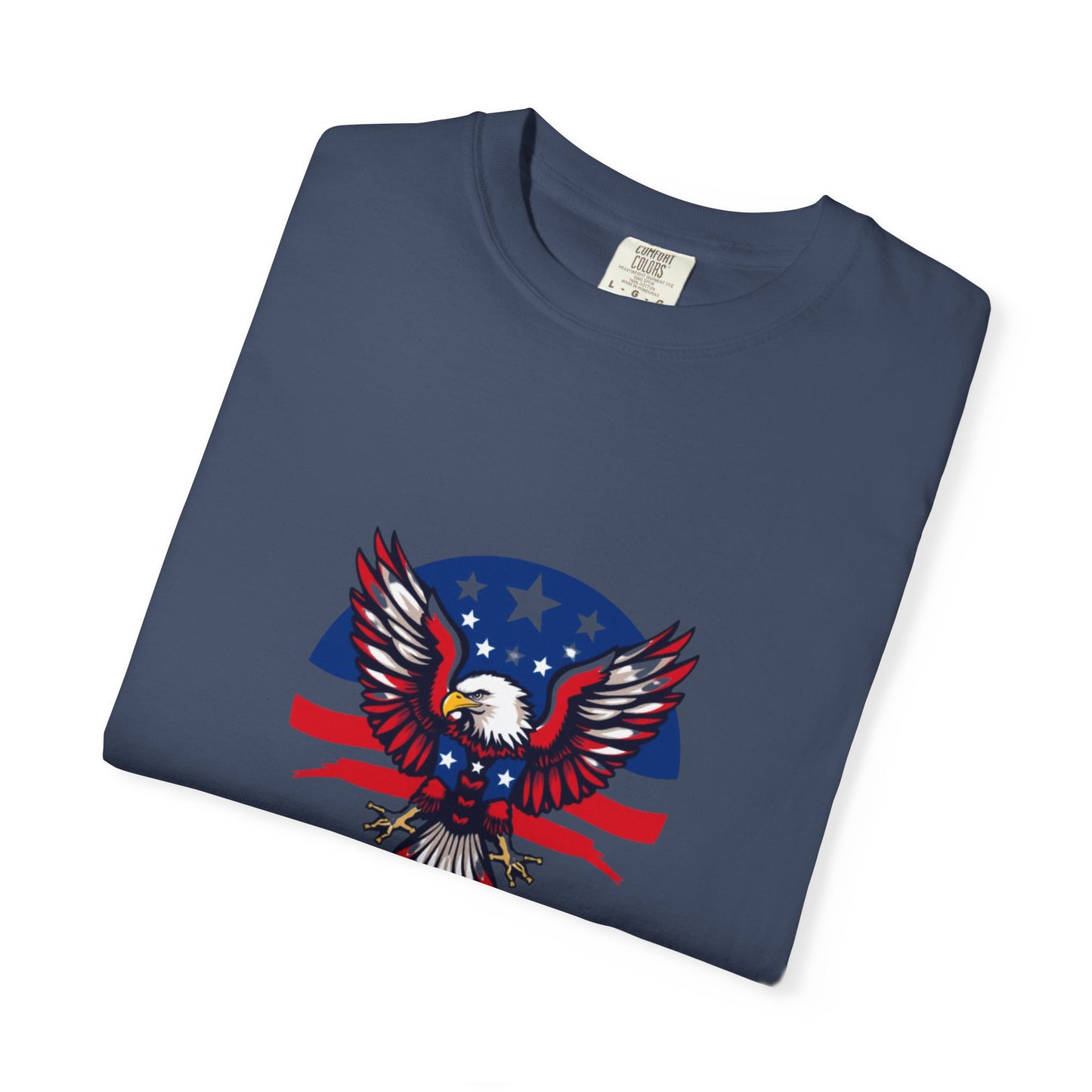 Patriotic T-Shirt with Eagle Graphic | Faith By Flag Tee, Unisex Apparel, Independence Day Shirt, Casual Wear, Gift for Veterans