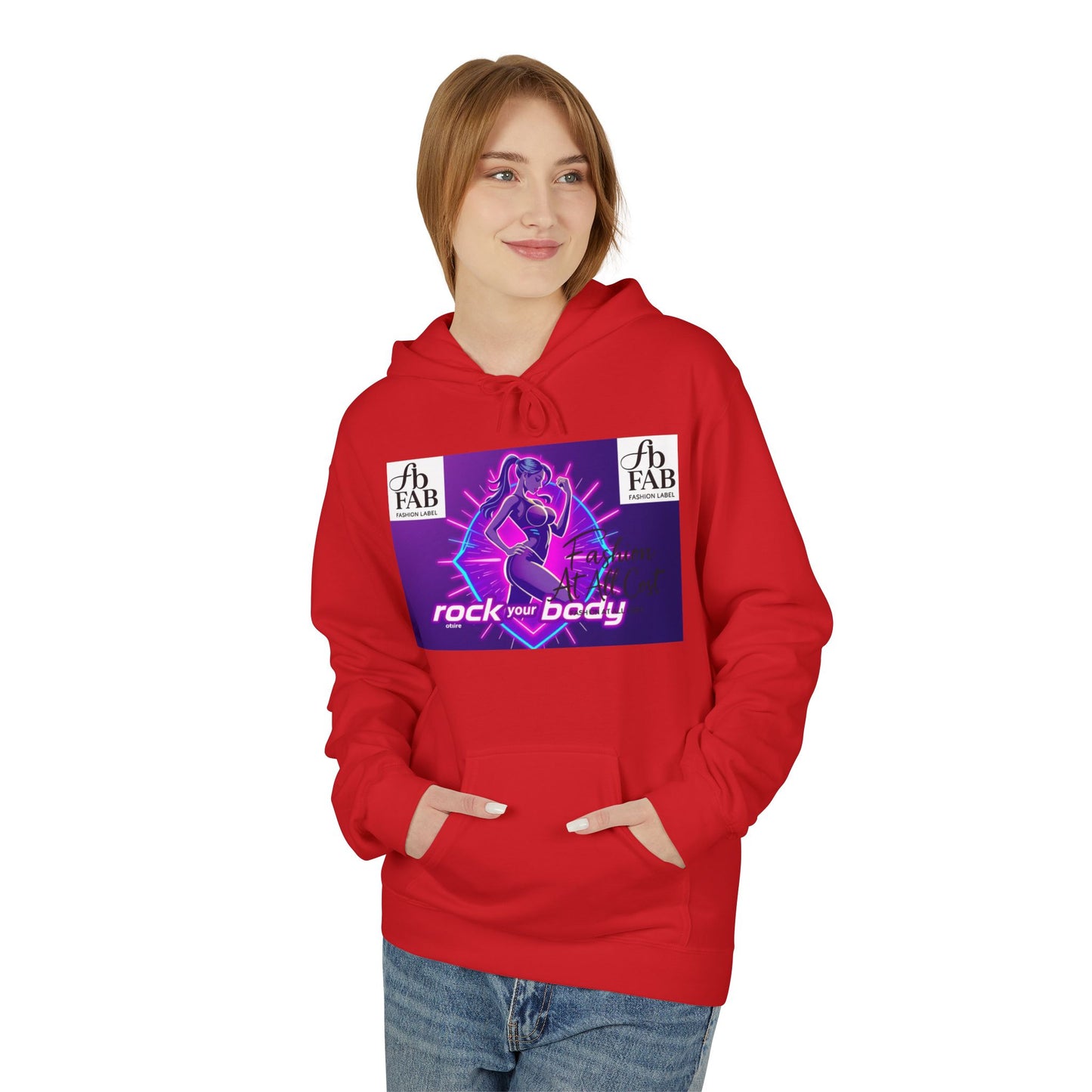 Rock Your Body Fleece Hoodie | Unisex Midweight Hoodie, Cozy Sweatshirt, Unique Gift for Fitness Lovers, Casual Wear, Music Inspired Apparel