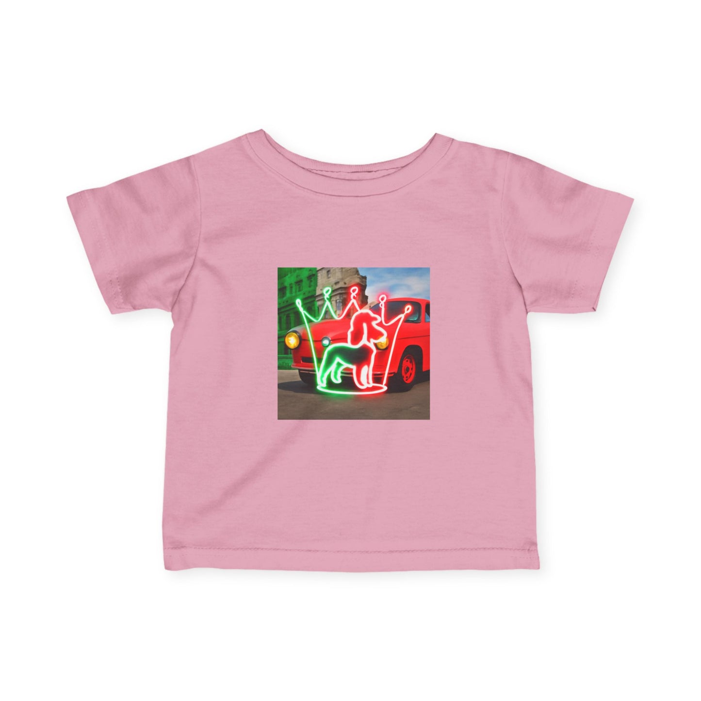 Infant Neon Light Tee, Cute Baby Shirt, Toddler Casual Wear, Holiday Outfit, Playful Gift Idea