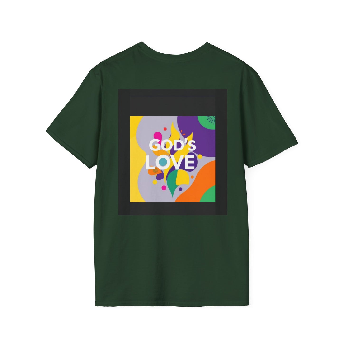 Unisex Softstyle T-Shirt with God's Love Design, Faith Shirt, Inspirational Tee, Christian Apparel, Gift for Believers, Everyday Wear