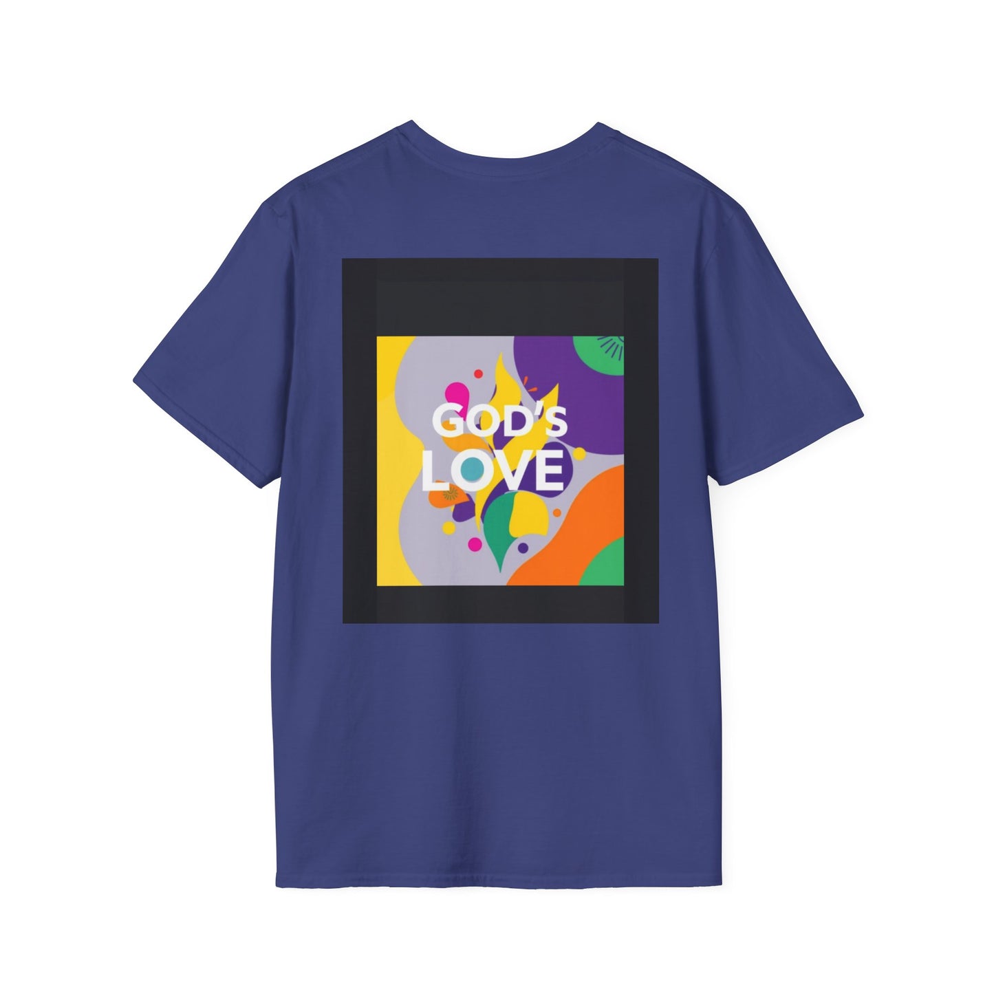 Unisex Softstyle T-Shirt with God's Love Design, Faith Shirt, Inspirational Tee, Christian Apparel, Gift for Believers, Everyday Wear