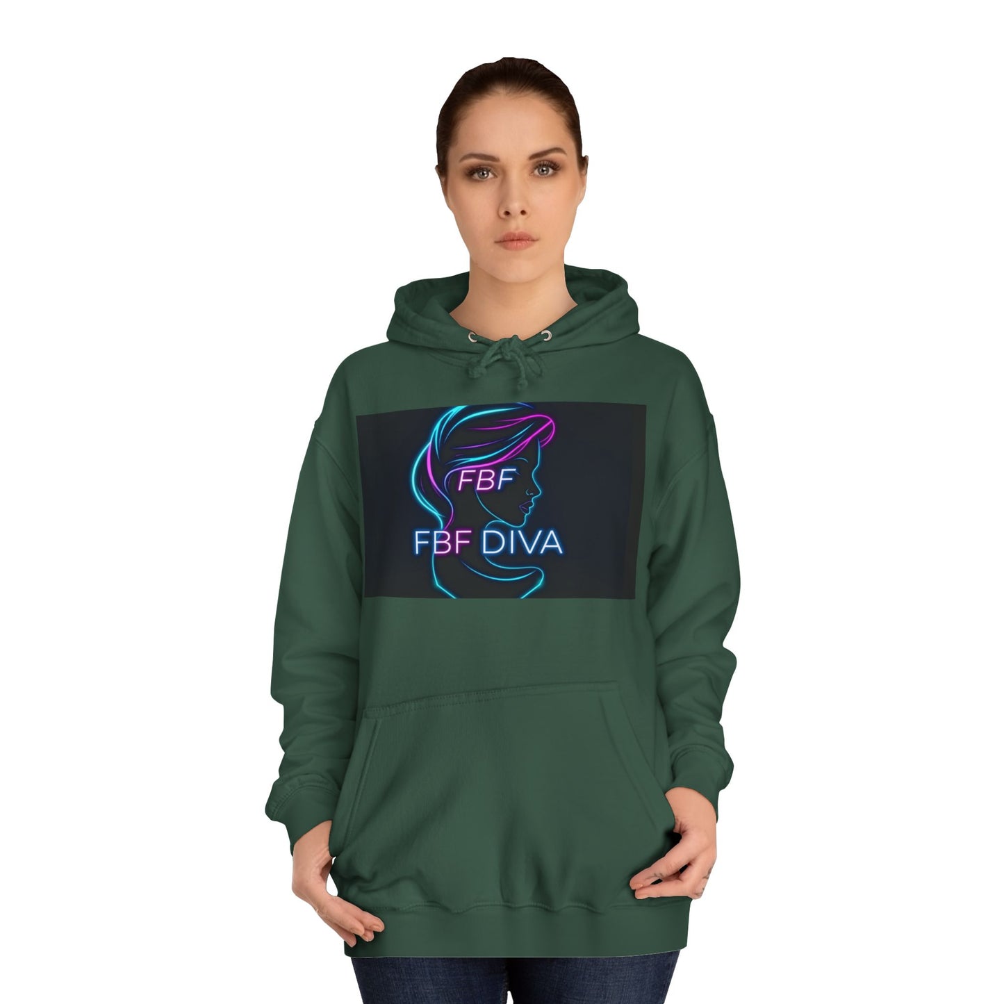 Neon FBF College Hoodie, Unisex Streetwear, Stylish Campus Apparel, Cozy Gift for Students, Trendy College Wear, FBF Diva Hoodie