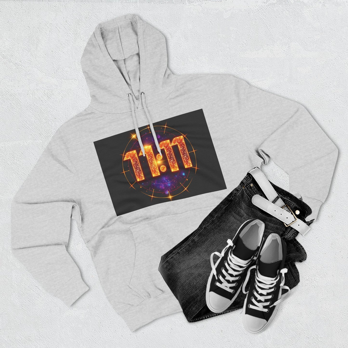 Fleece Hoodie with 11:11 & Superstar Birthrite Design, Cozy Sweatshirt for Spirituality, Affirmations, Astrology Gifts, Unisex Hoodie