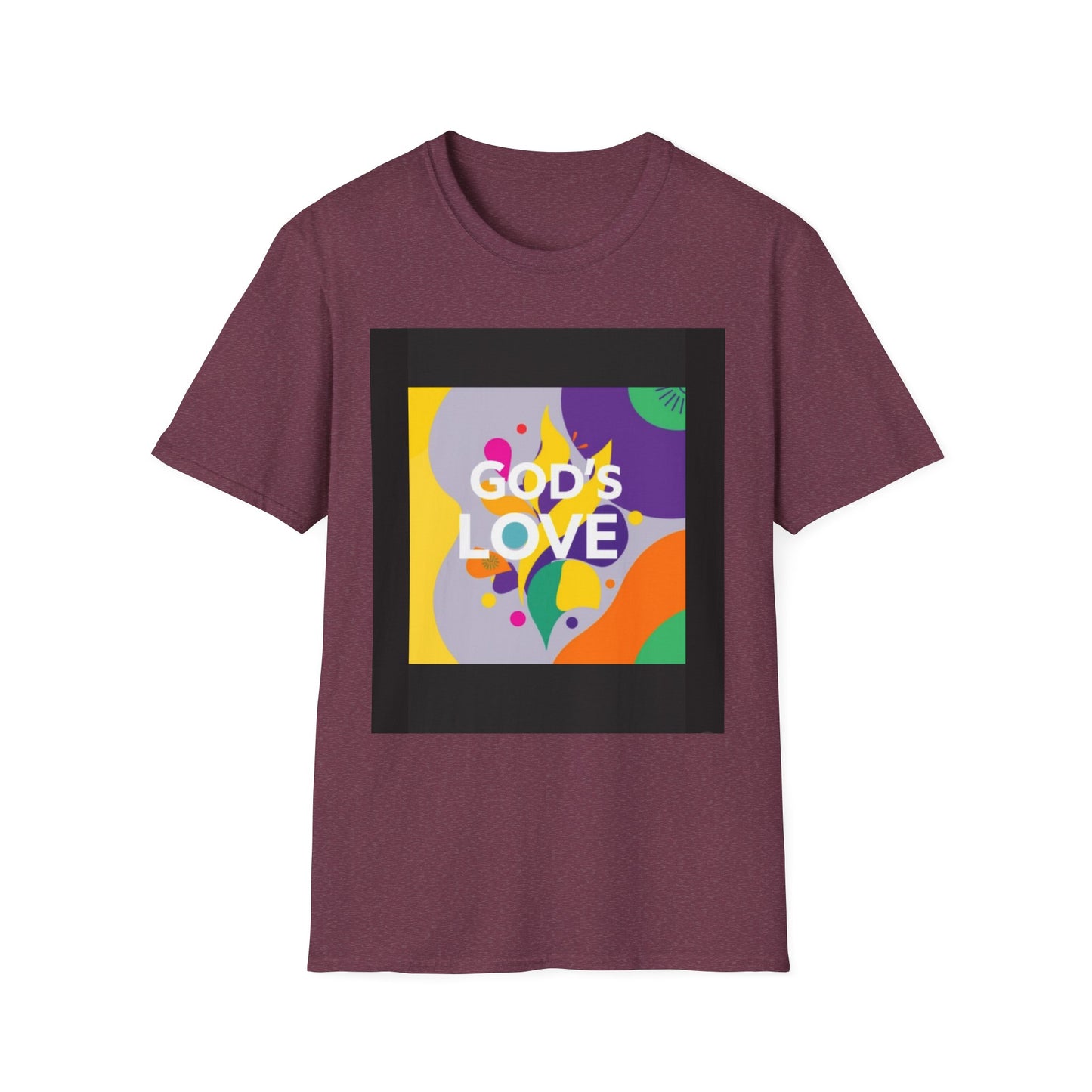 Unisex Softstyle T-Shirt with God's Love Design, Faith Shirt, Inspirational Tee, Christian Apparel, Gift for Believers, Everyday Wear