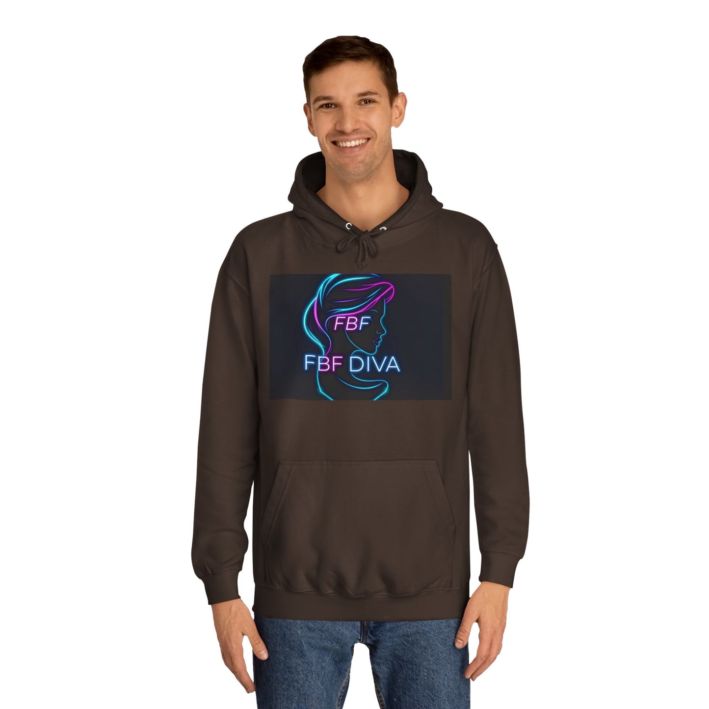 Neon FBF College Hoodie, Unisex Streetwear, Stylish Campus Apparel, Cozy Gift for Students, Trendy College Wear, FBF Diva Hoodie
