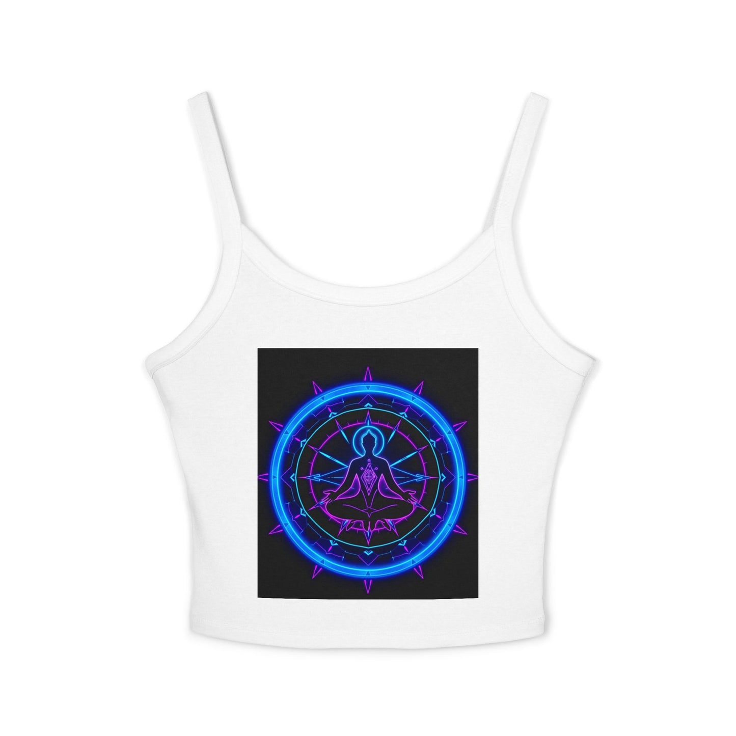 Neon Vibe Women's Spaghetti Strap Tank Top, Casual Summer Top, Festival Apparel, Trendy Graphic Tee, Cool Streetwear, Gift for Her