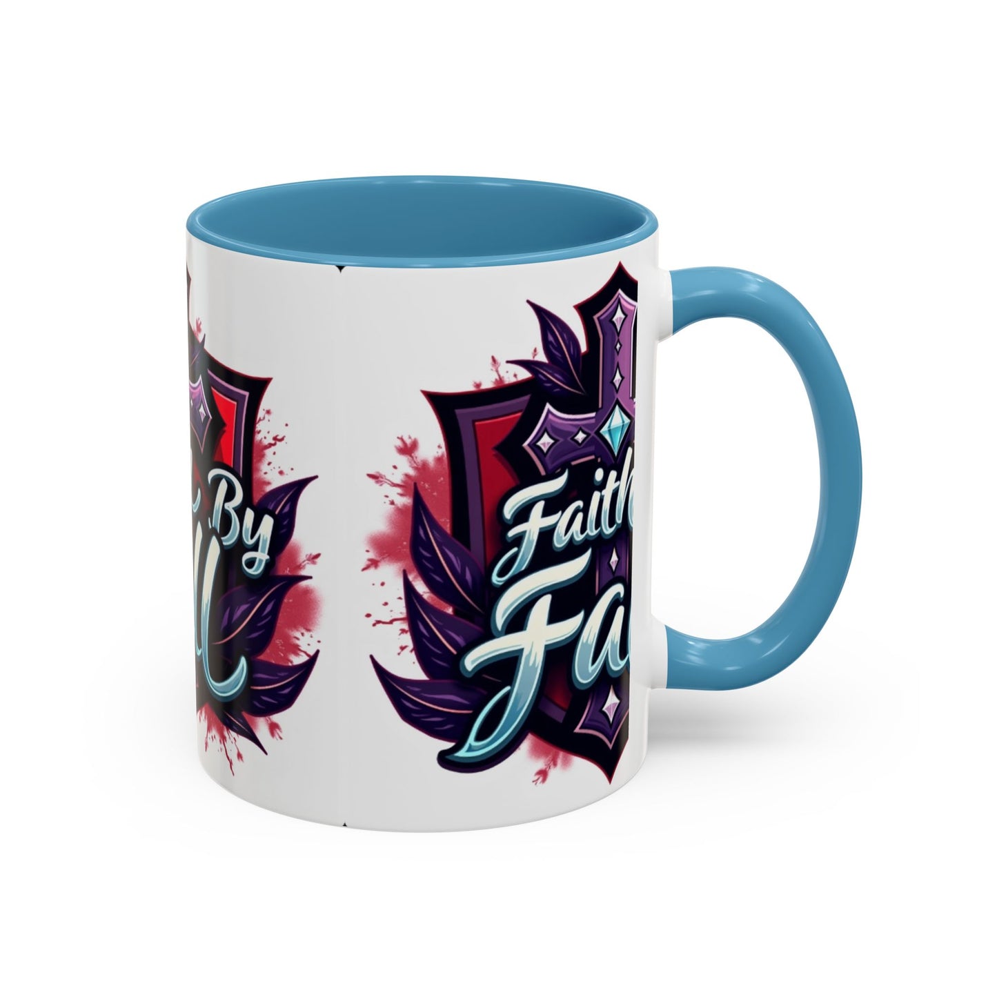 Faith By Fall Accent Coffee Mug, Inspirational Mug, Gift for Coffee Lovers, Autumn Decor, Fall Mugs, Personalized Drinkware