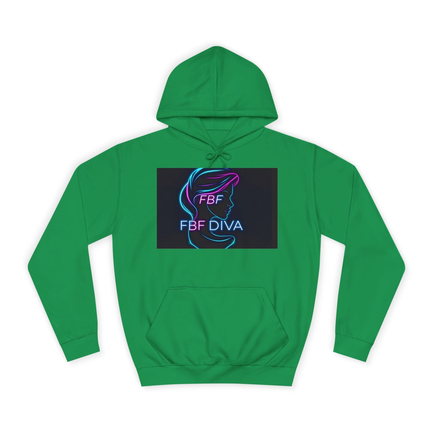 Neon FBF College Hoodie, Unisex Streetwear, Stylish Campus Apparel, Cozy Gift for Students, Trendy College Wear, FBF Diva Hoodie