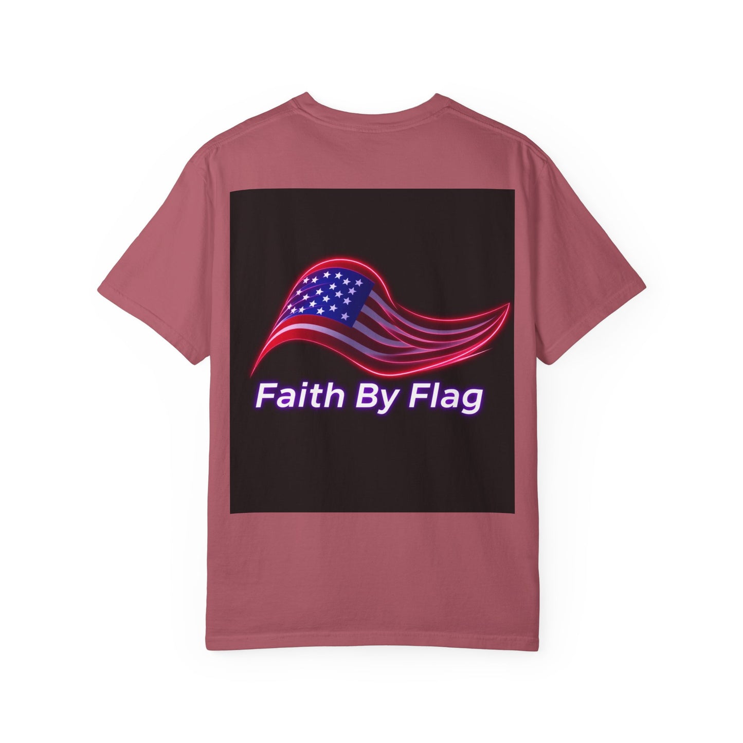 Patriotic T-Shirt with Eagle Graphic | Faith By Flag Tee, Unisex Apparel, Independence Day Shirt, Casual Wear, Gift for Veterans