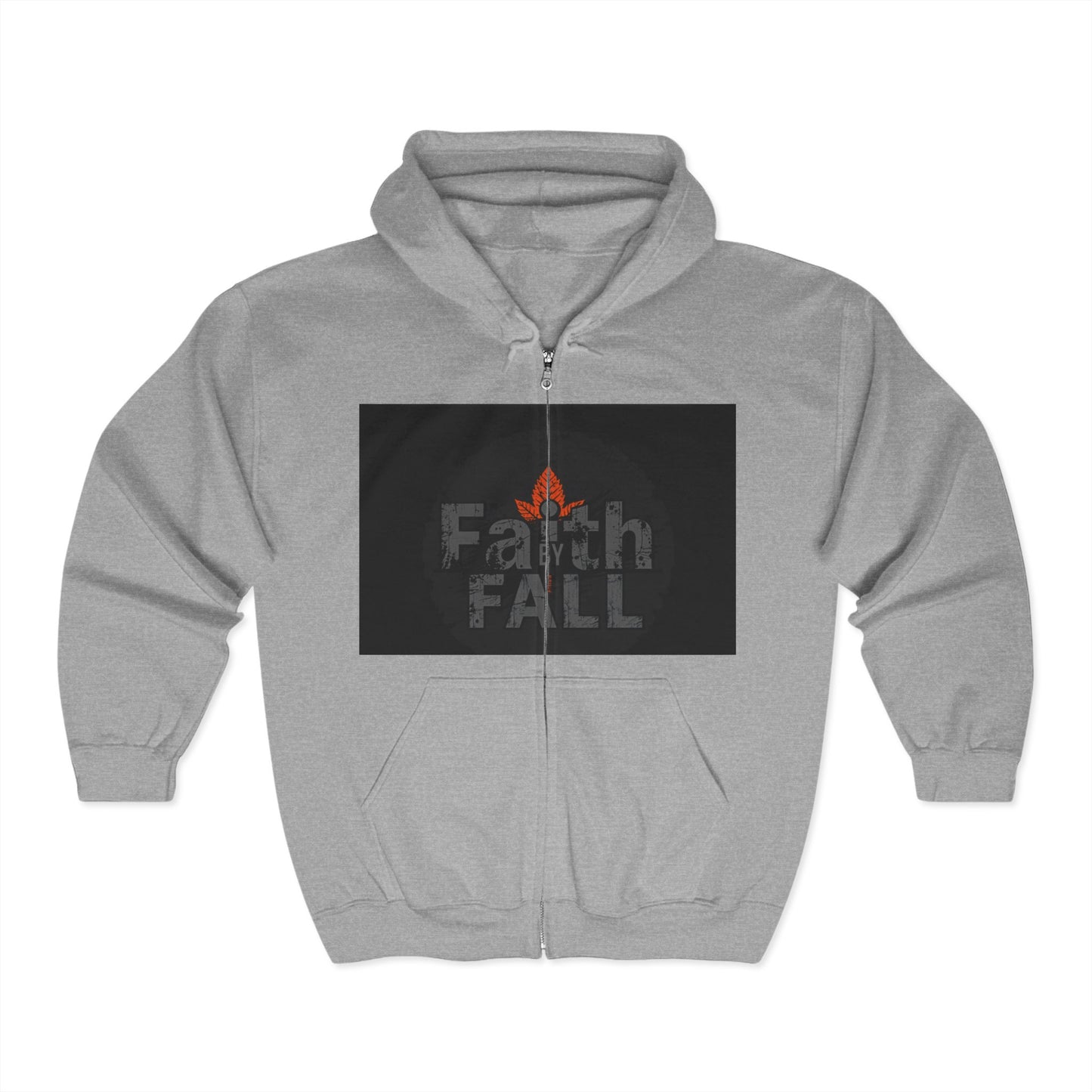 Faith Fall Hoodie, Unisex Zip Sweatshirt, Cozy Fall Apparel, Faith-Inspired Gift, Autumn Fashion, Comfortable Everyday Wear