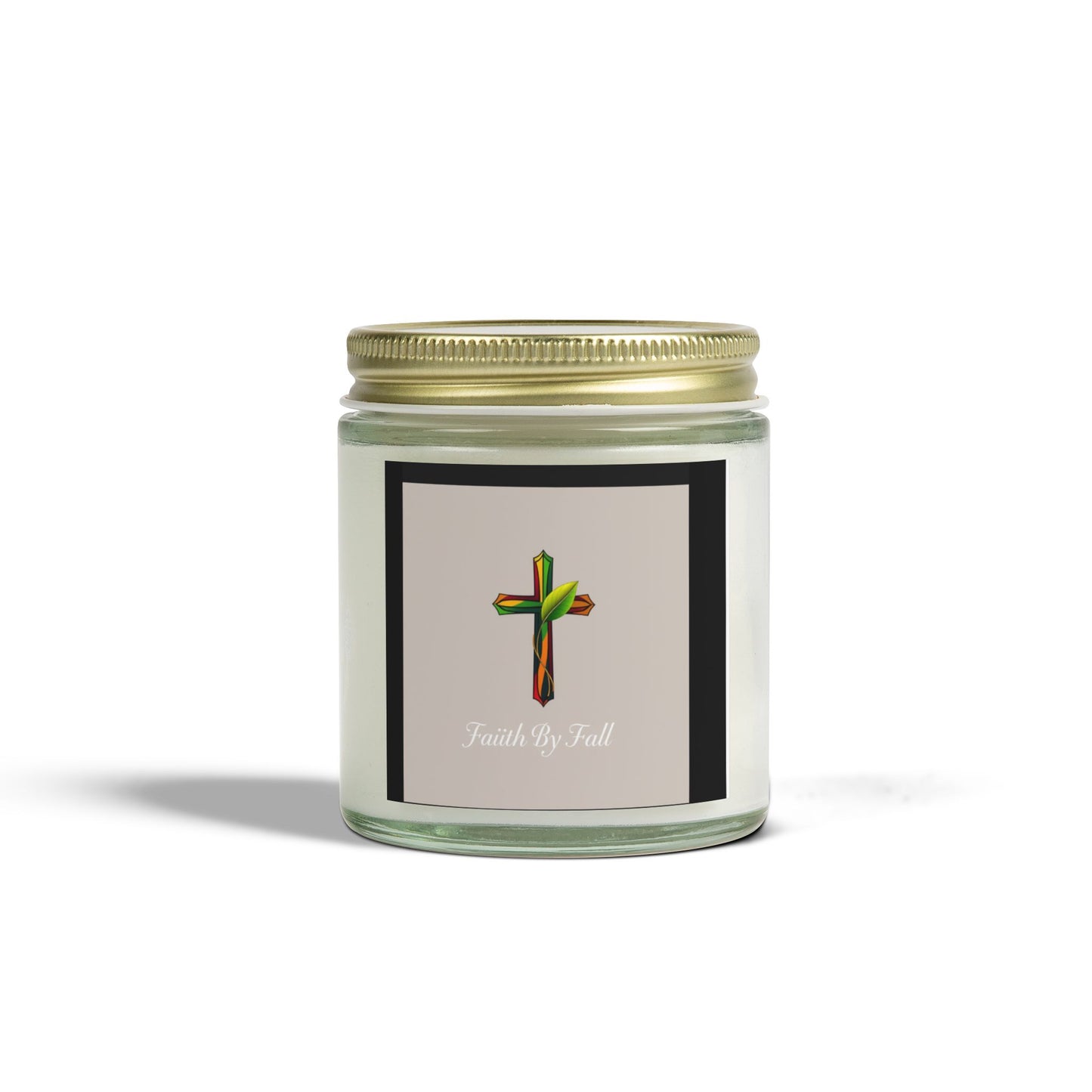 Faith By Fall Scented Candles - Coconut Apricot Wax (4oz, 9oz) - Perfect for Fall Decor and Gifts