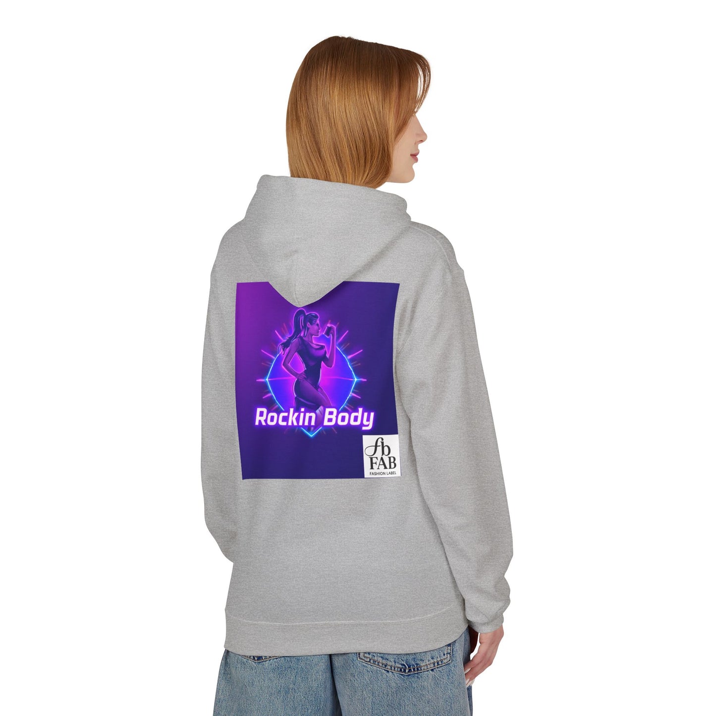 Rock Your Body Fleece Hoodie | Unisex Midweight Hoodie, Cozy Sweatshirt, Unique Gift for Fitness Lovers, Casual Wear, Music Inspired Apparel