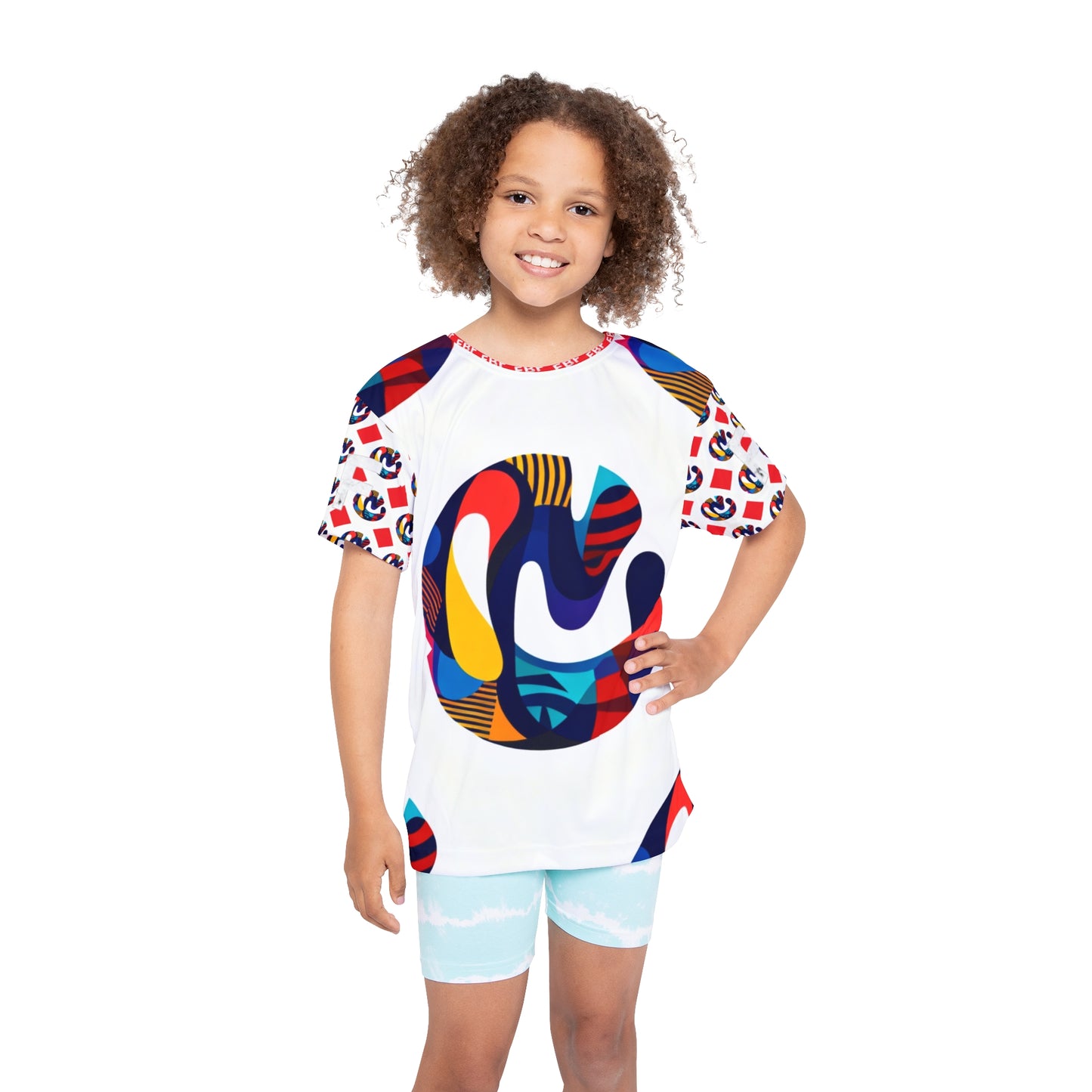 Colorful Kids Sports Jersey - Fun All-Over Print