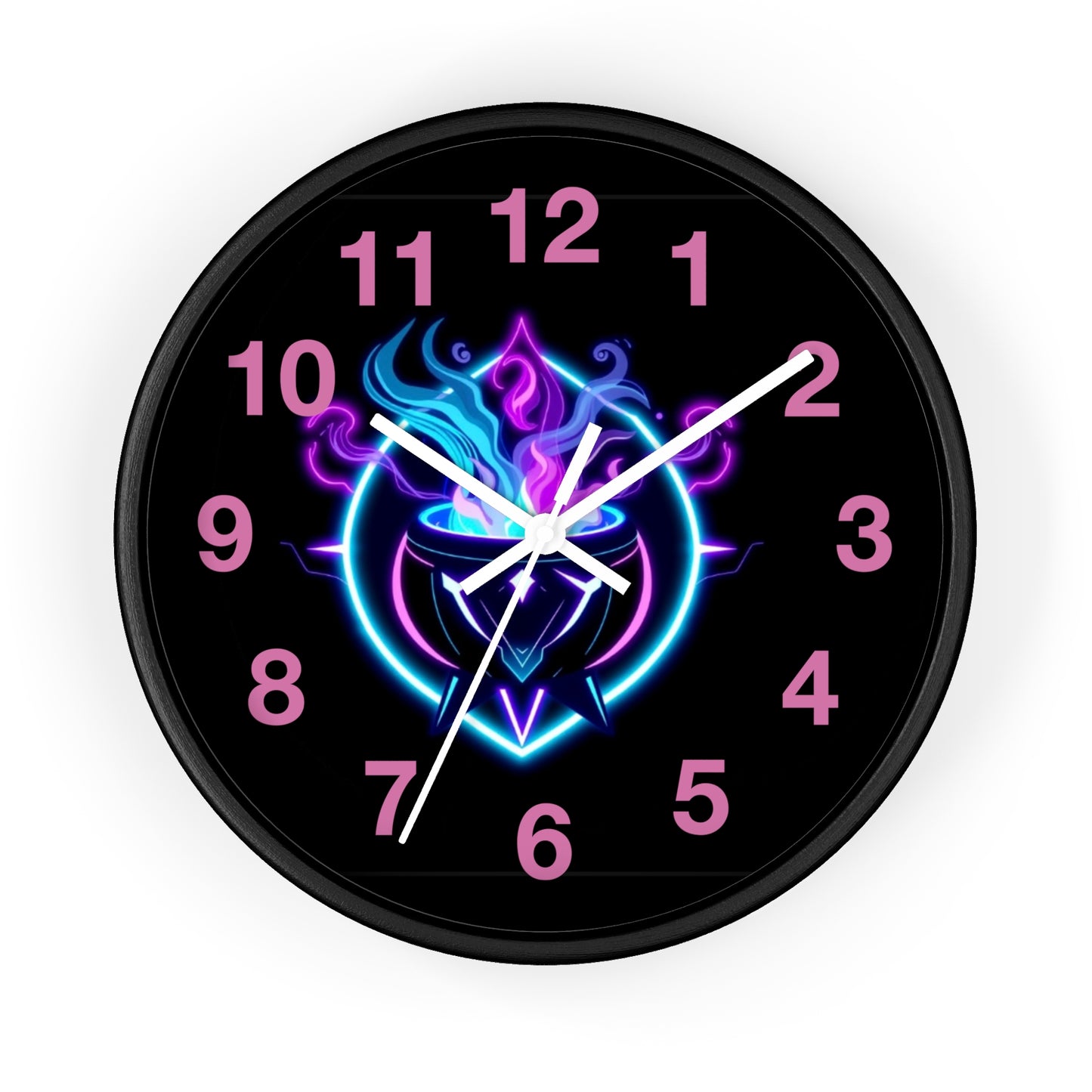 Mystical Flames Wall Clock - Unique Decorative Clock, Home Decor, Gift for Gamers, Fantasy Lovers, Modern Aesthetic