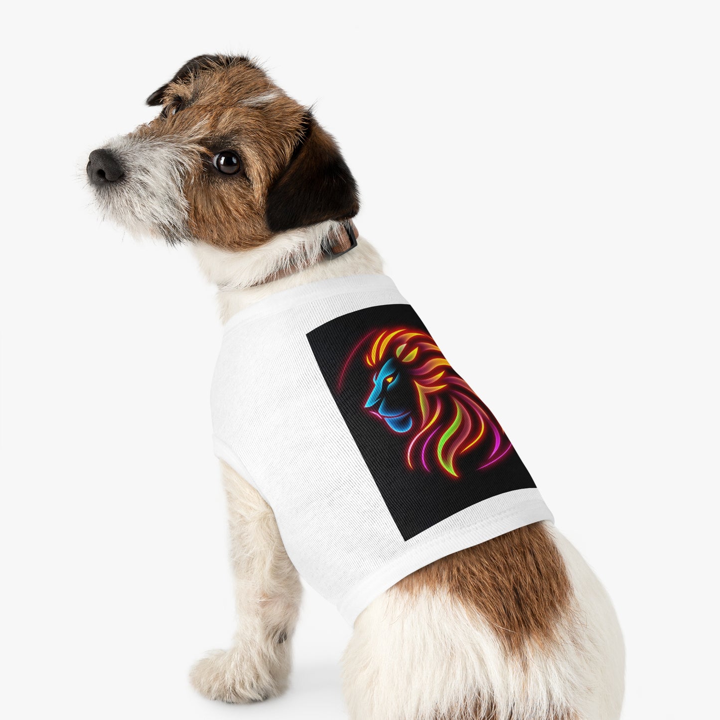 Radiant Lion Design Pet Tank Top, Colorful Dog Apparel, Summer Pet Wear, Cute Pet Gift, Stylish Animal Tank Top