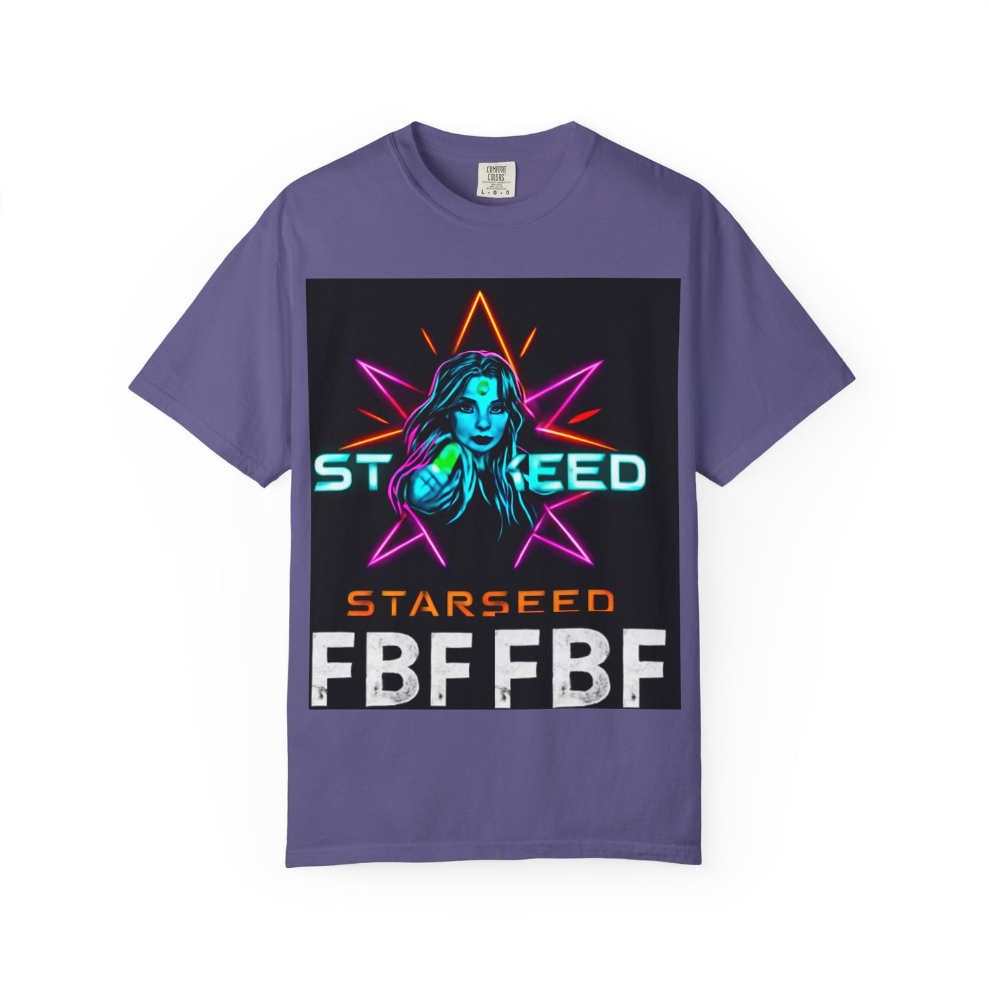 Neon Graphic T-Shirt - Starseed FBF Tee, Unisex Fashion, Cool Gift, Festival Wear, Retro Style, Casual Streetwear