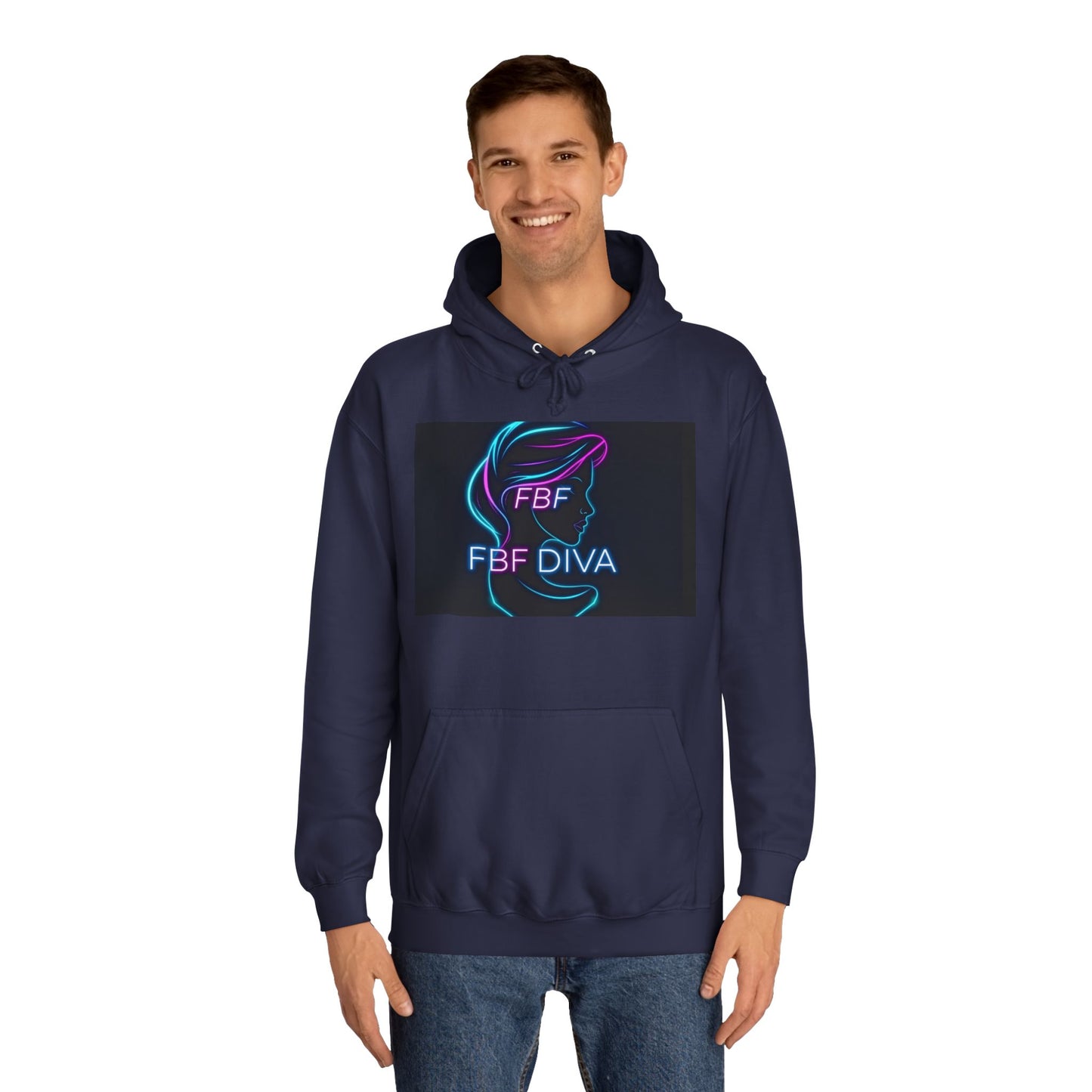 Neon FBF College Hoodie, Unisex Streetwear, Stylish Campus Apparel, Cozy Gift for Students, Trendy College Wear, FBF Diva Hoodie