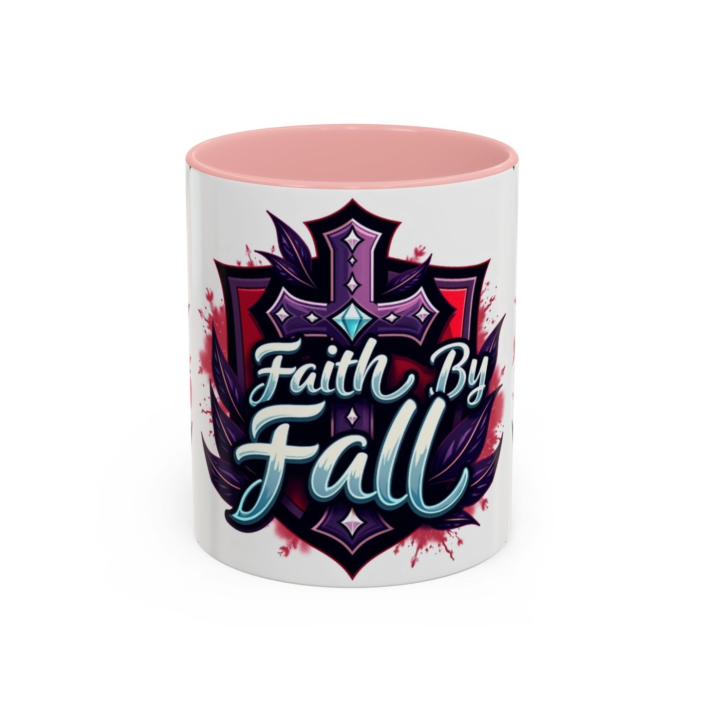 Faith By Fall Accent Coffee Mug, Inspirational Mug, Gift for Coffee Lovers, Autumn Decor, Fall Mugs, Personalized Drinkware