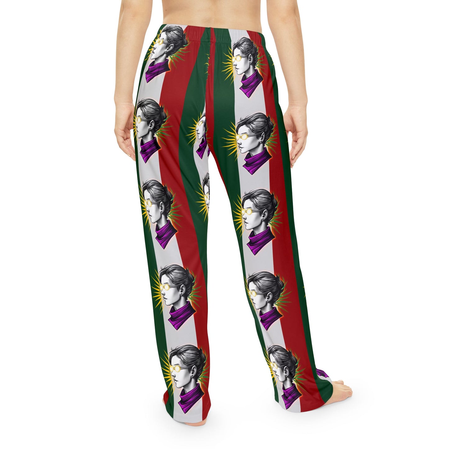 Stylish Women's Pajama Pants (AOP) | Cozy Lounge Wear, Holiday Sleepwear, Fun Gift Idea, Relaxation Attire, Lighthearted Fashion