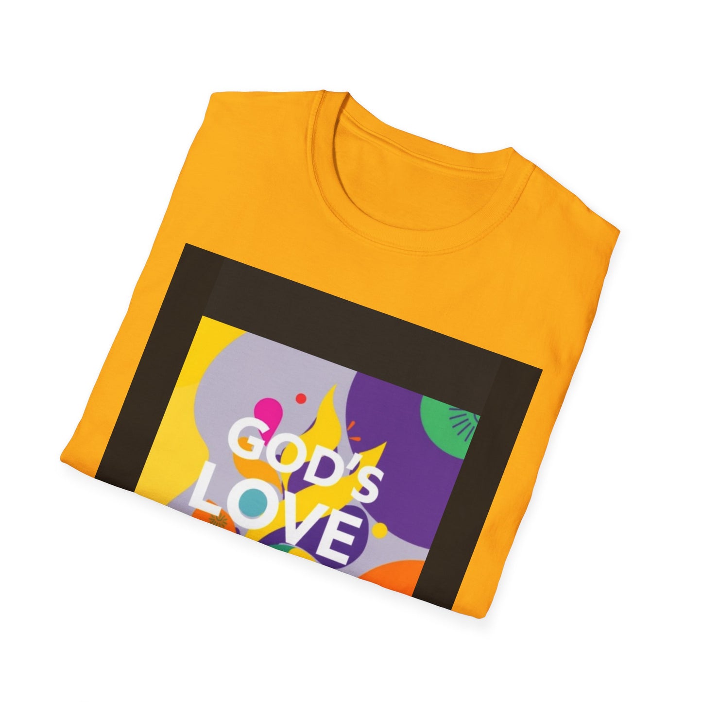 Unisex Softstyle T-Shirt with God's Love Design, Faith Shirt, Inspirational Tee, Christian Apparel, Gift for Believers, Everyday Wear