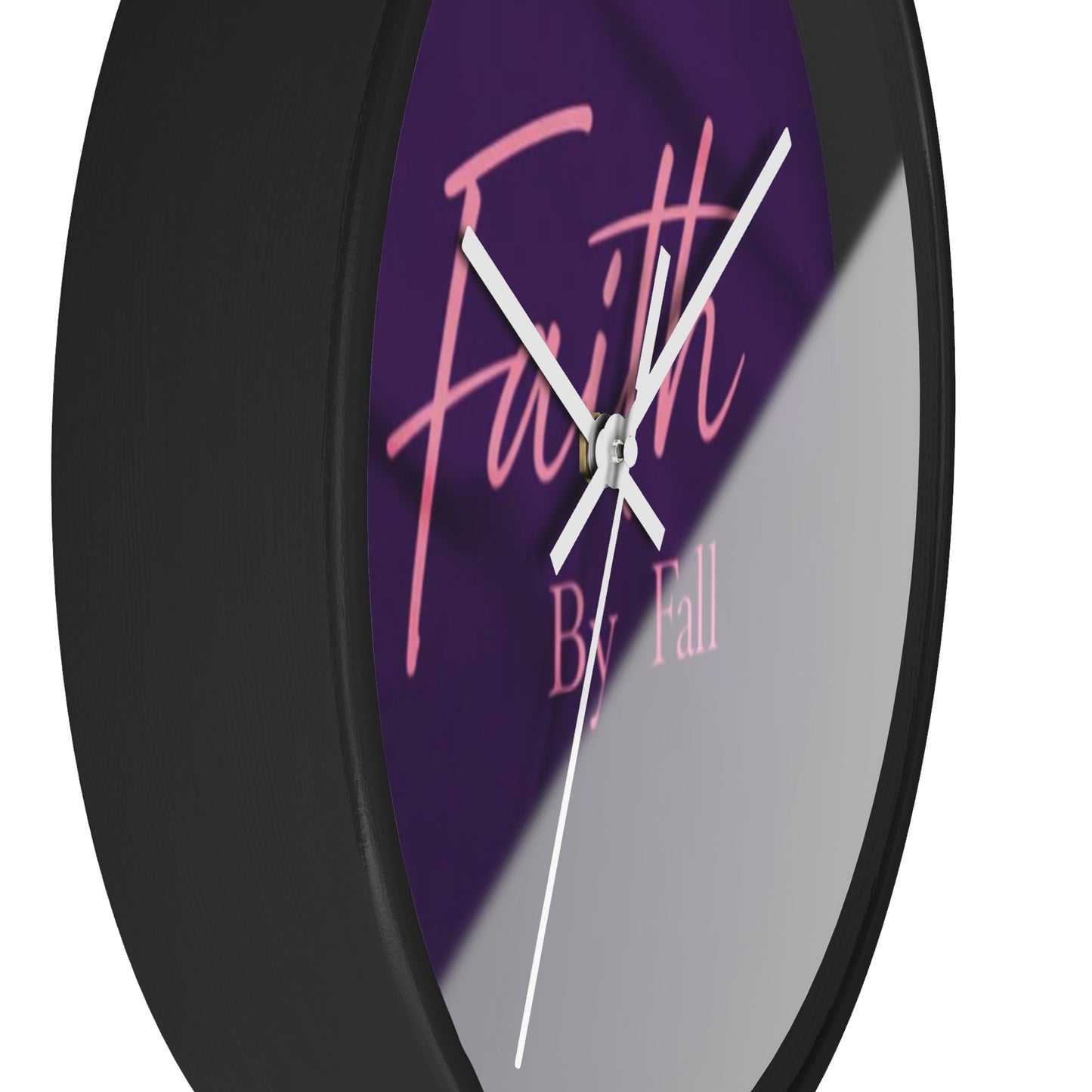 Inspirational Wall Clock - 'Faith By Fall' Purple Decor