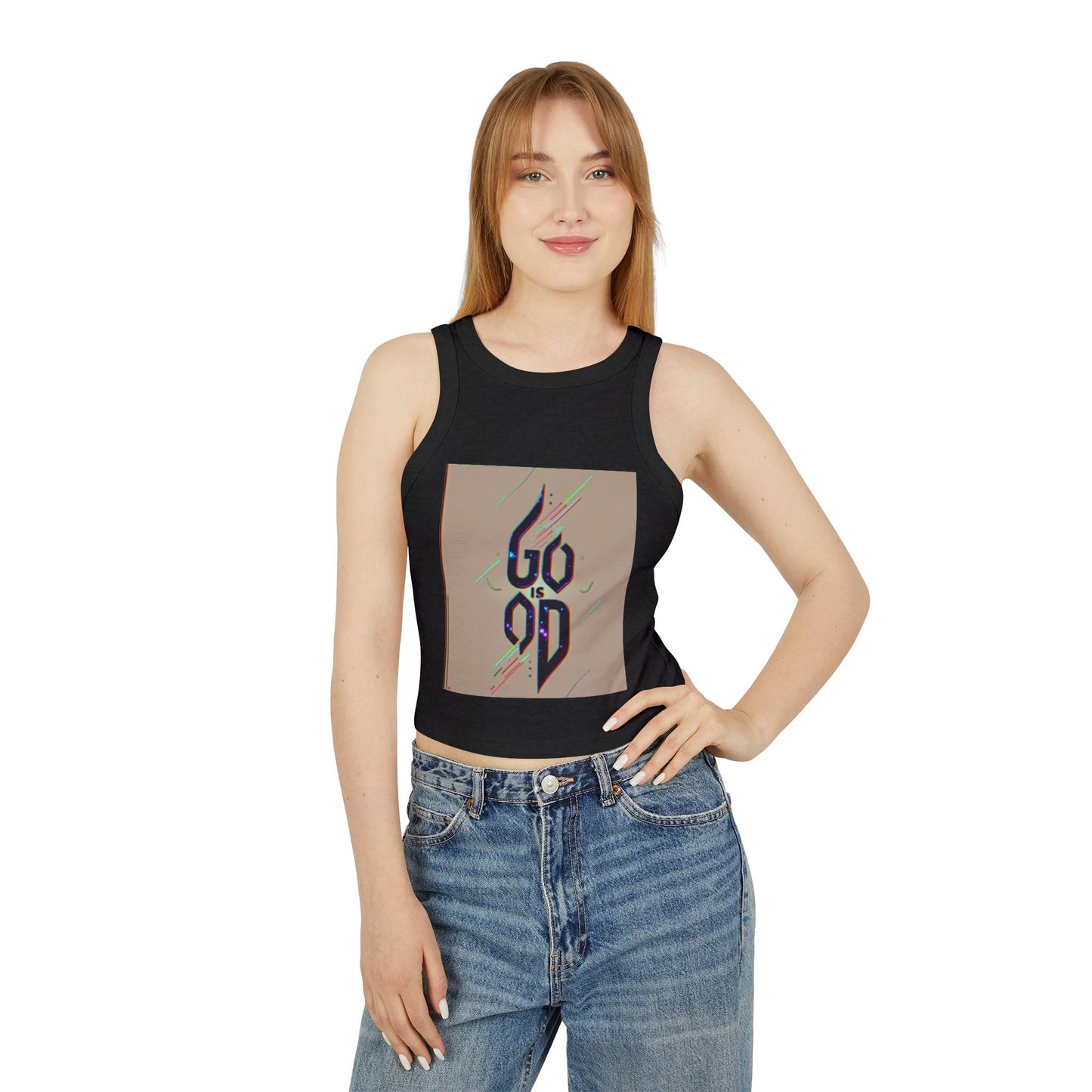 Inspirational Women's Micro Rib Racer Tank Top, Empowerment Tee, Motivational Workout Shirt, Stylish Athleisure Top, Gift for Her