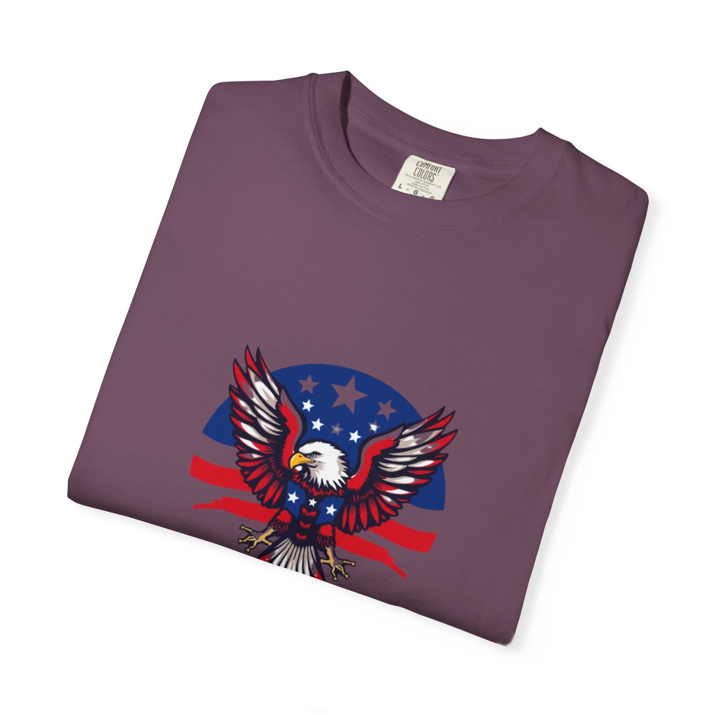 Patriotic T-Shirt with Eagle Graphic | Faith By Flag Tee, Unisex Apparel, Independence Day Shirt, Casual Wear, Gift for Veterans