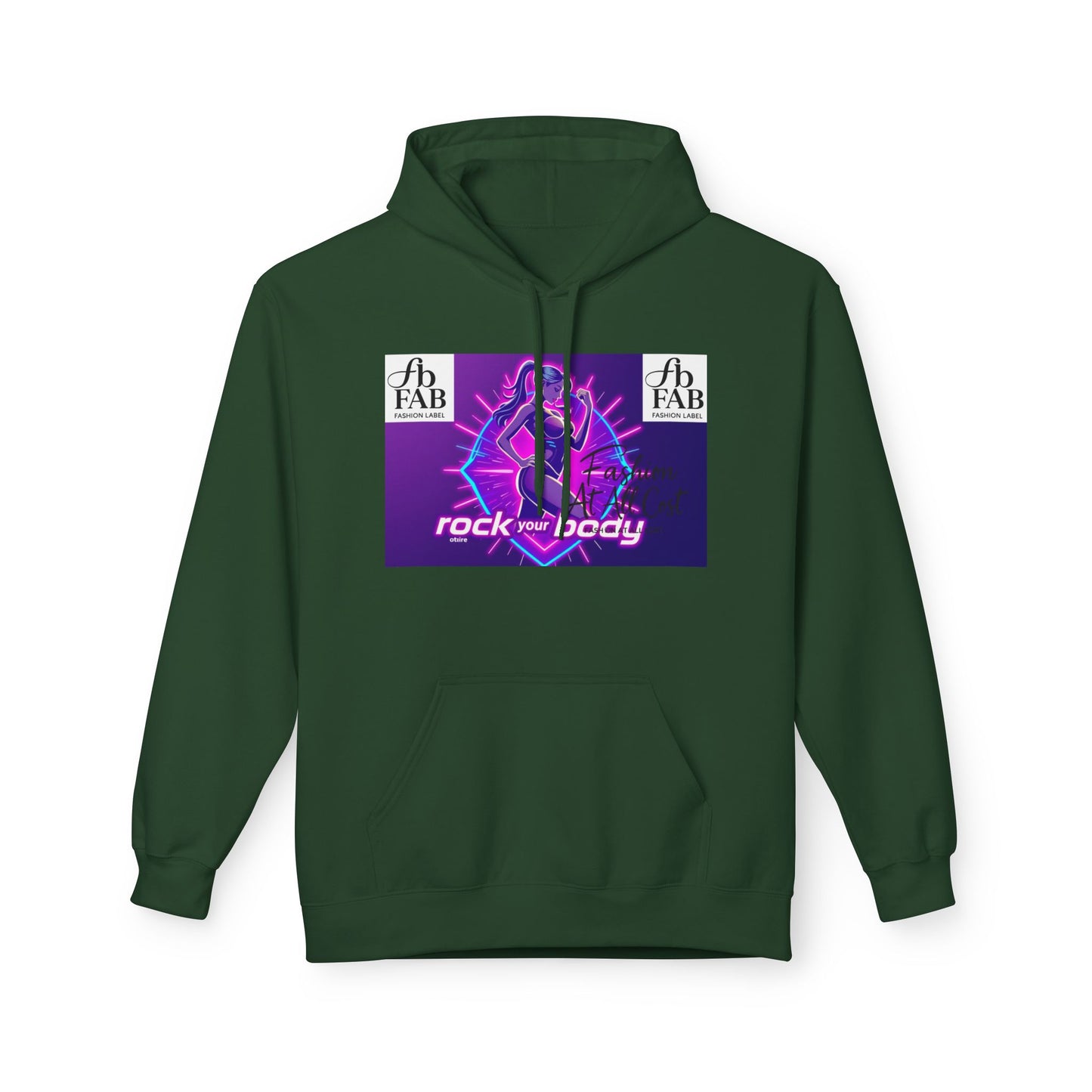 Rock Your Body Fleece Hoodie | Unisex Midweight Hoodie, Cozy Sweatshirt, Unique Gift for Fitness Lovers, Casual Wear, Music Inspired Apparel