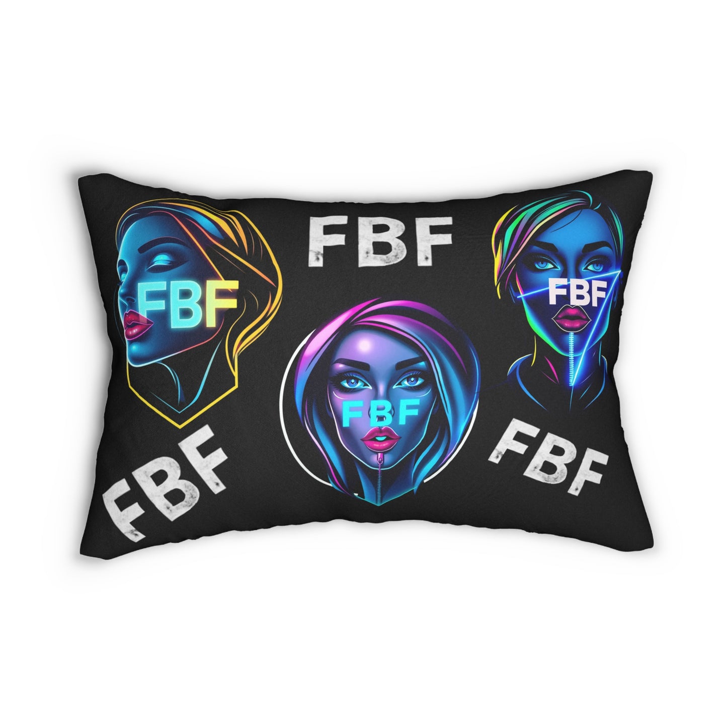 FBF Lumbar Pillow, Inspirational Home Decor, Cozy Throw Pillow, Unique Gift for Her, Modern Sofa Accent, Bedroom Cushion