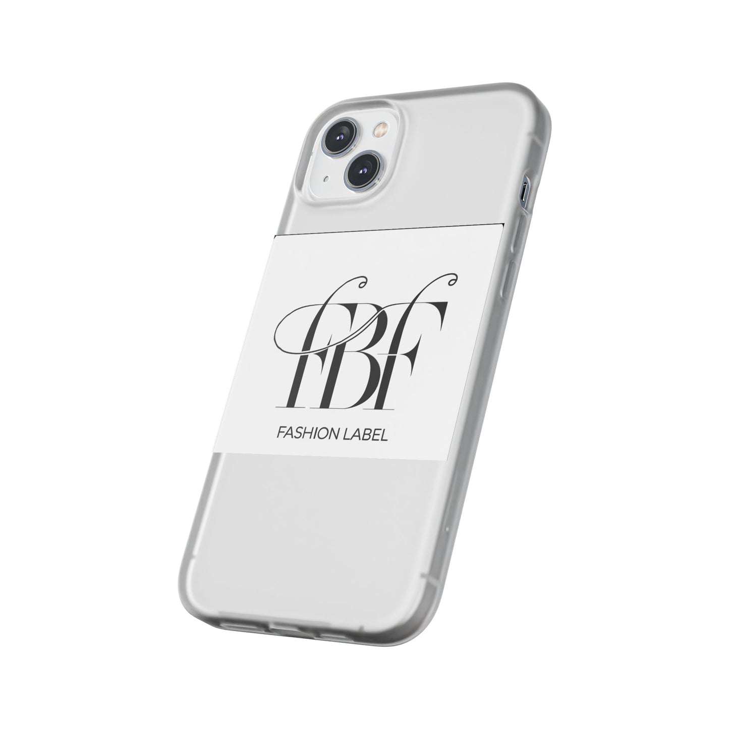 Chic Flexi Phone Case with Fashion Label Design