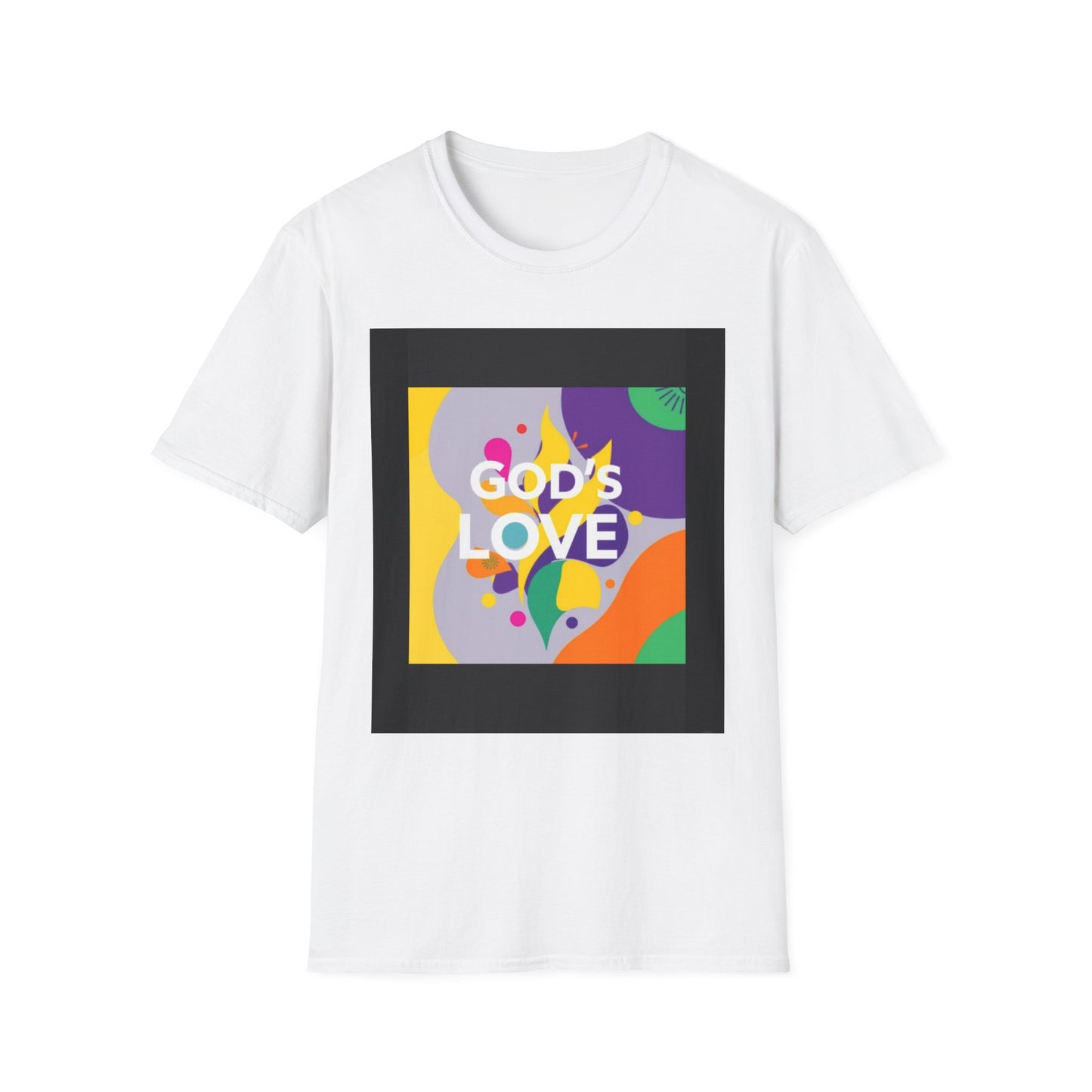 Unisex Softstyle T-Shirt with God's Love Design, Faith Shirt, Inspirational Tee, Christian Apparel, Gift for Believers, Everyday Wear