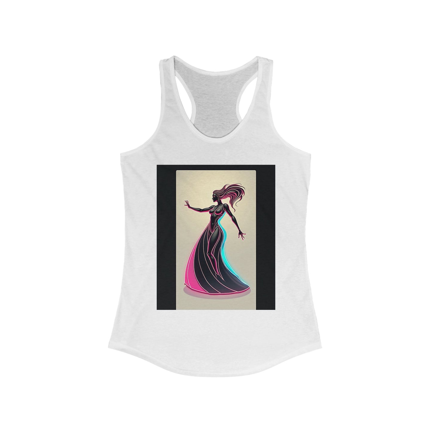 Elegant Racerback Tank Top - Vibrant Lady Design for Fashion Lovers