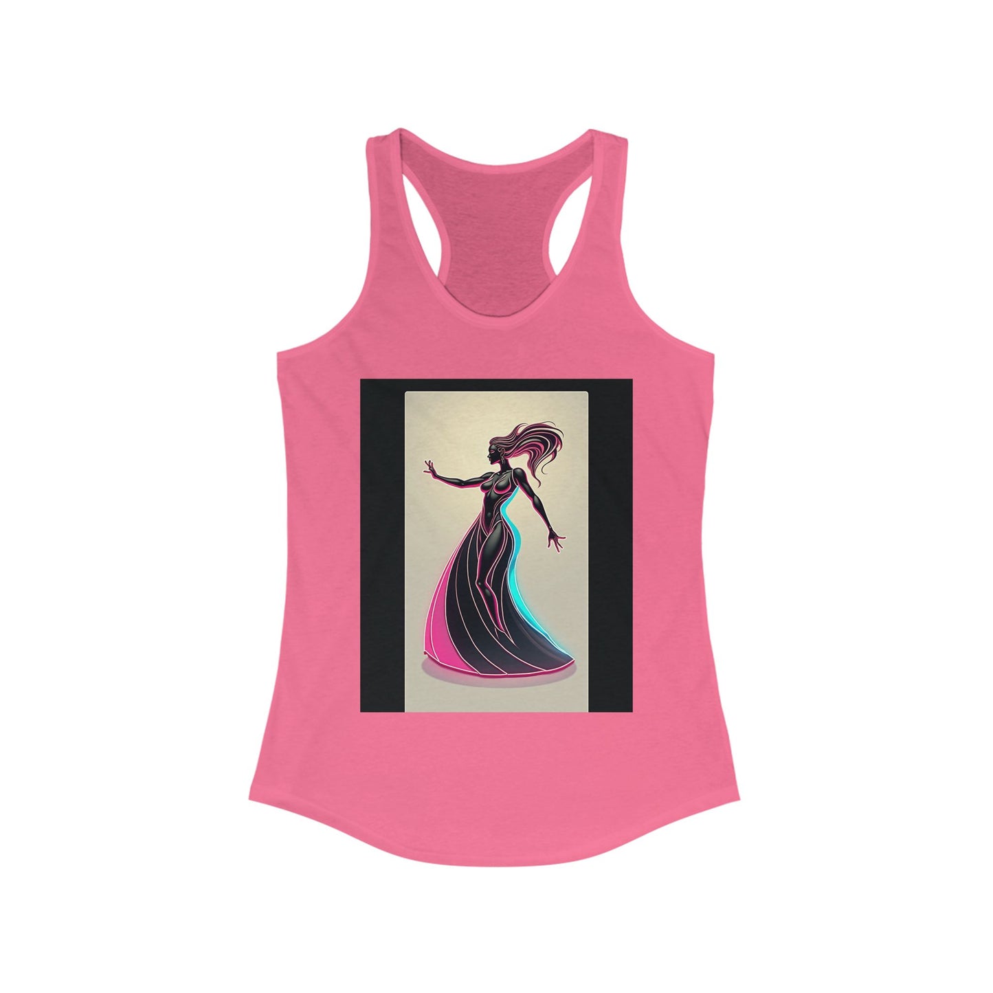 Elegant Racerback Tank Top - Vibrant Lady Design for Fashion Lovers