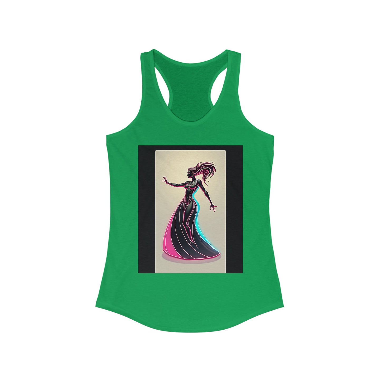 Elegant Racerback Tank Top - Vibrant Lady Design for Fashion Lovers