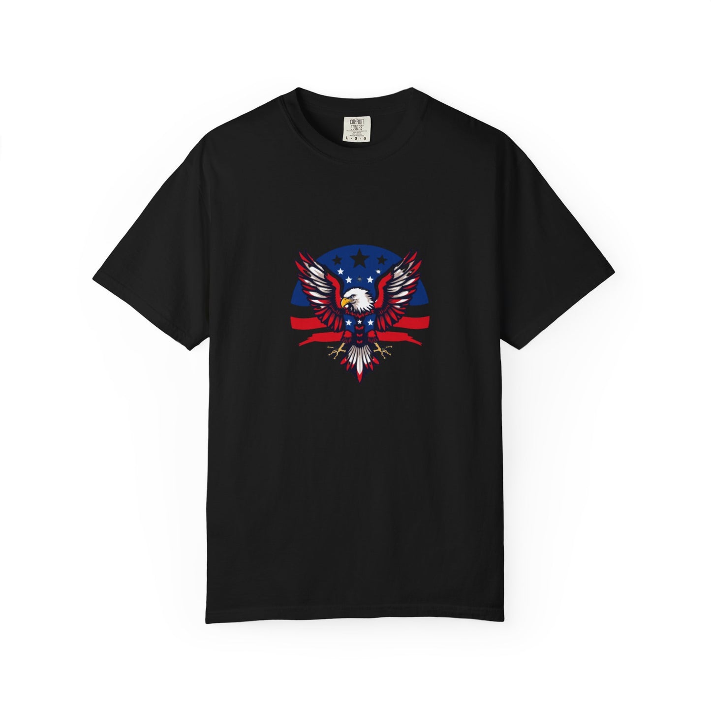 Patriotic T-Shirt with Eagle Graphic | Faith By Flag Tee, Unisex Apparel, Independence Day Shirt, Casual Wear, Gift for Veterans