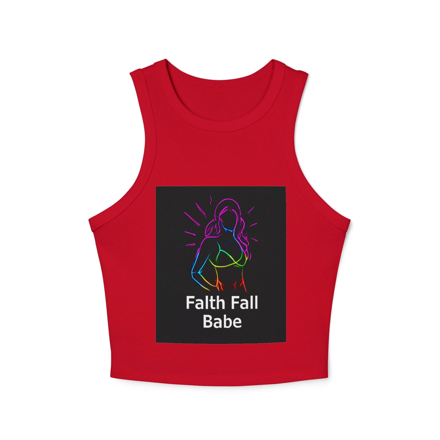 Feminine Faith Graphic Tank, Women's Racerback Top, Summer Tank Top, Cute Workout Attire, Faith & Fitness Apparel