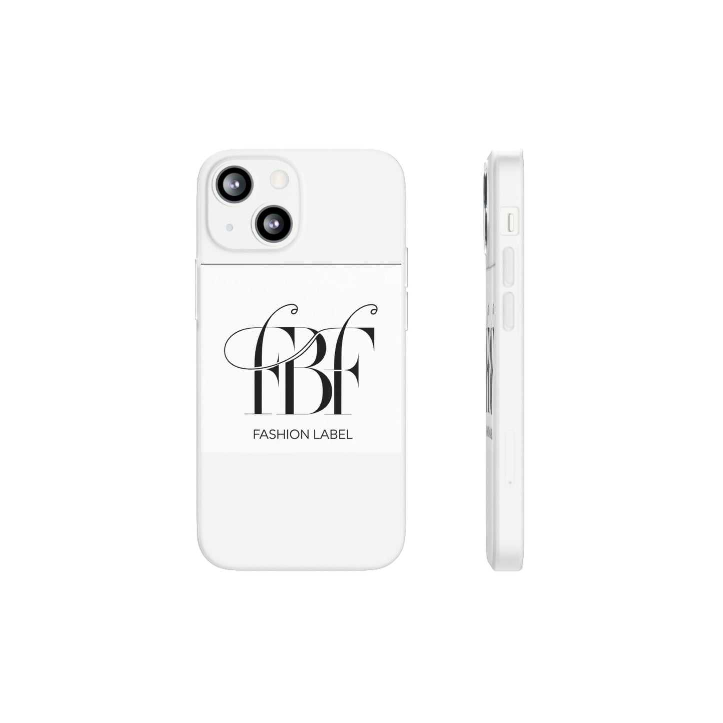 Chic Flexi Phone Case with Fashion Label Design