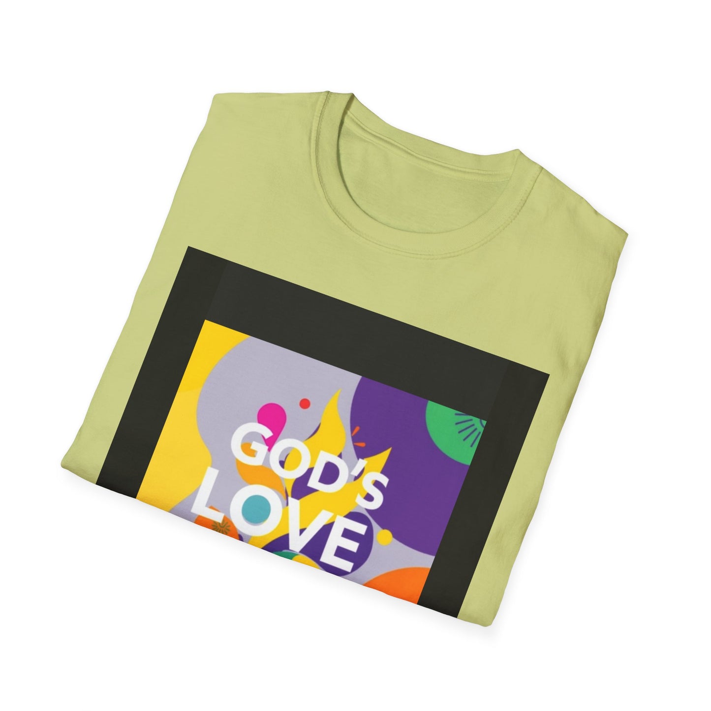 Unisex Softstyle T-Shirt with God's Love Design, Faith Shirt, Inspirational Tee, Christian Apparel, Gift for Believers, Everyday Wear