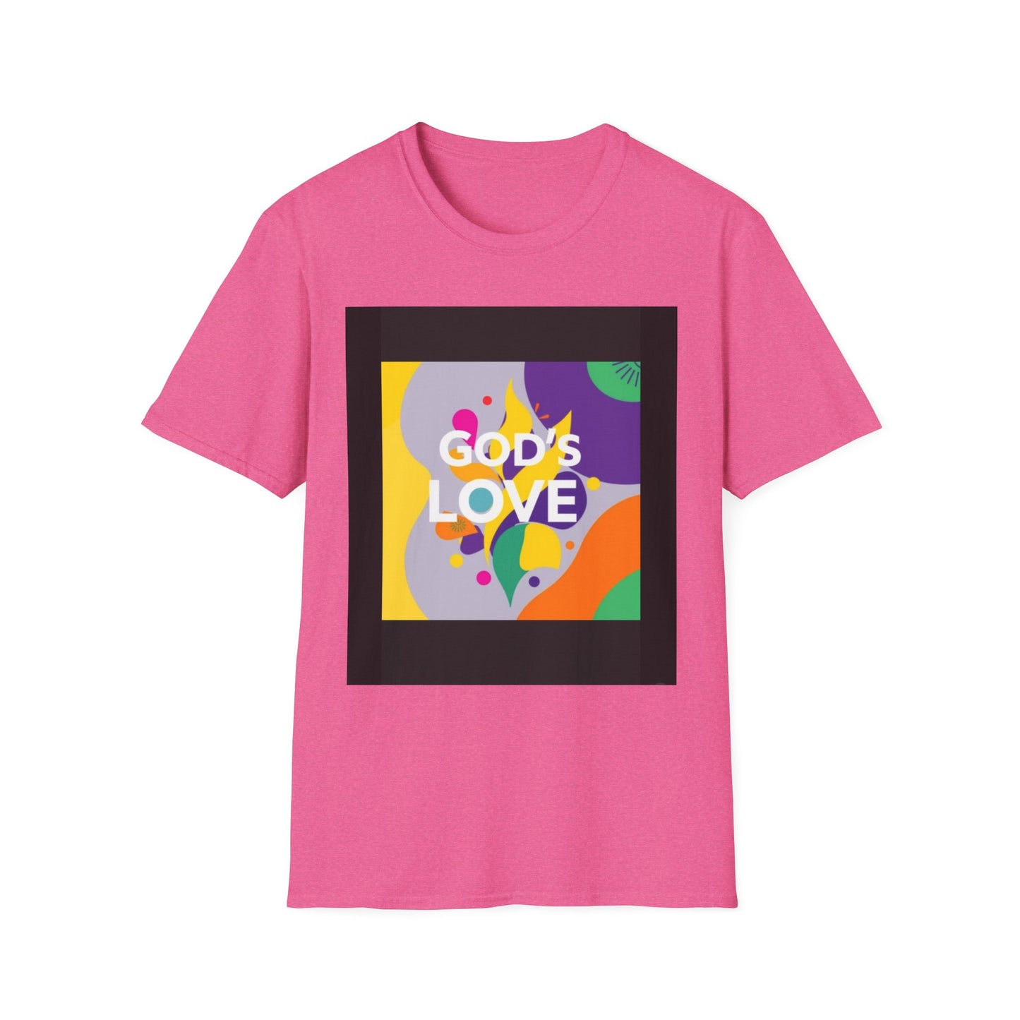 Unisex Softstyle T-Shirt with God's Love Design, Faith Shirt, Inspirational Tee, Christian Apparel, Gift for Believers, Everyday Wear
