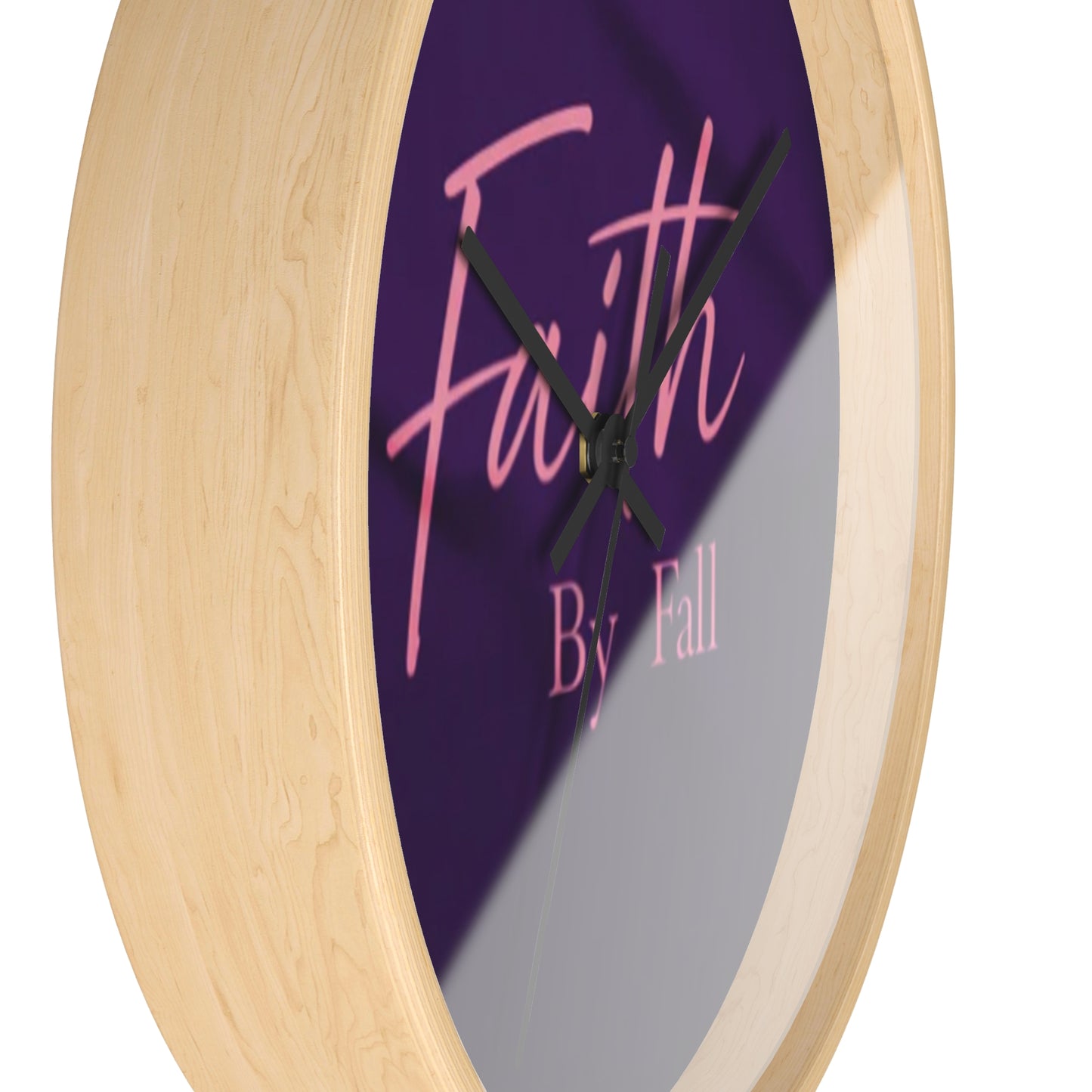 Inspirational Wall Clock - 'Faith By Fall' Purple Decor