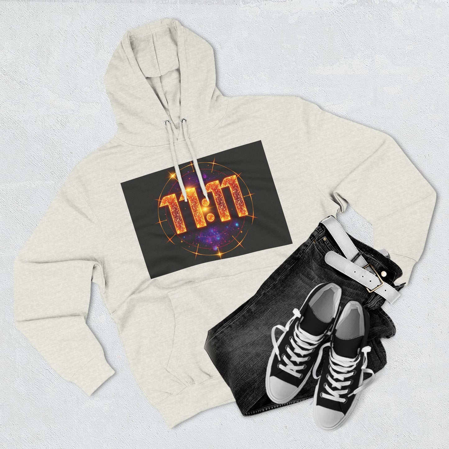 Fleece Hoodie with 11:11 & Superstar Birthrite Design, Cozy Sweatshirt for Spirituality, Affirmations, Astrology Gifts, Unisex Hoodie