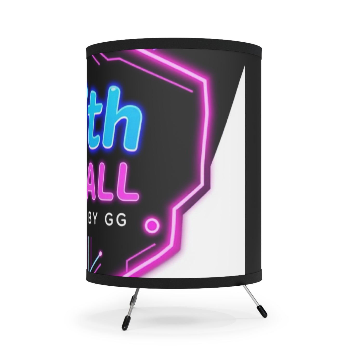 Tripod Lamp with High-Res Printed Shade, US\CA plug