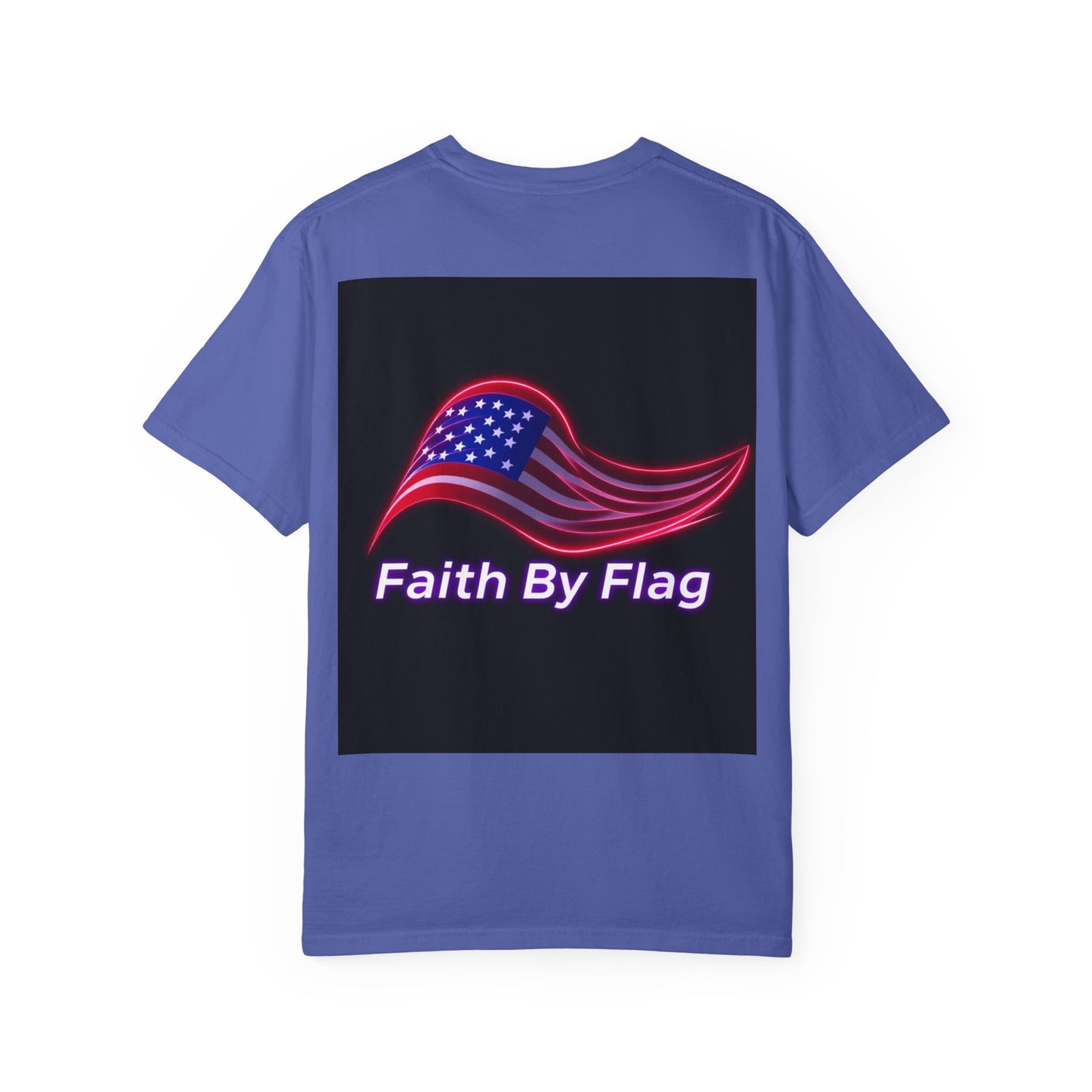 Patriotic T-Shirt with Eagle Graphic | Faith By Flag Tee, Unisex Apparel, Independence Day Shirt, Casual Wear, Gift for Veterans