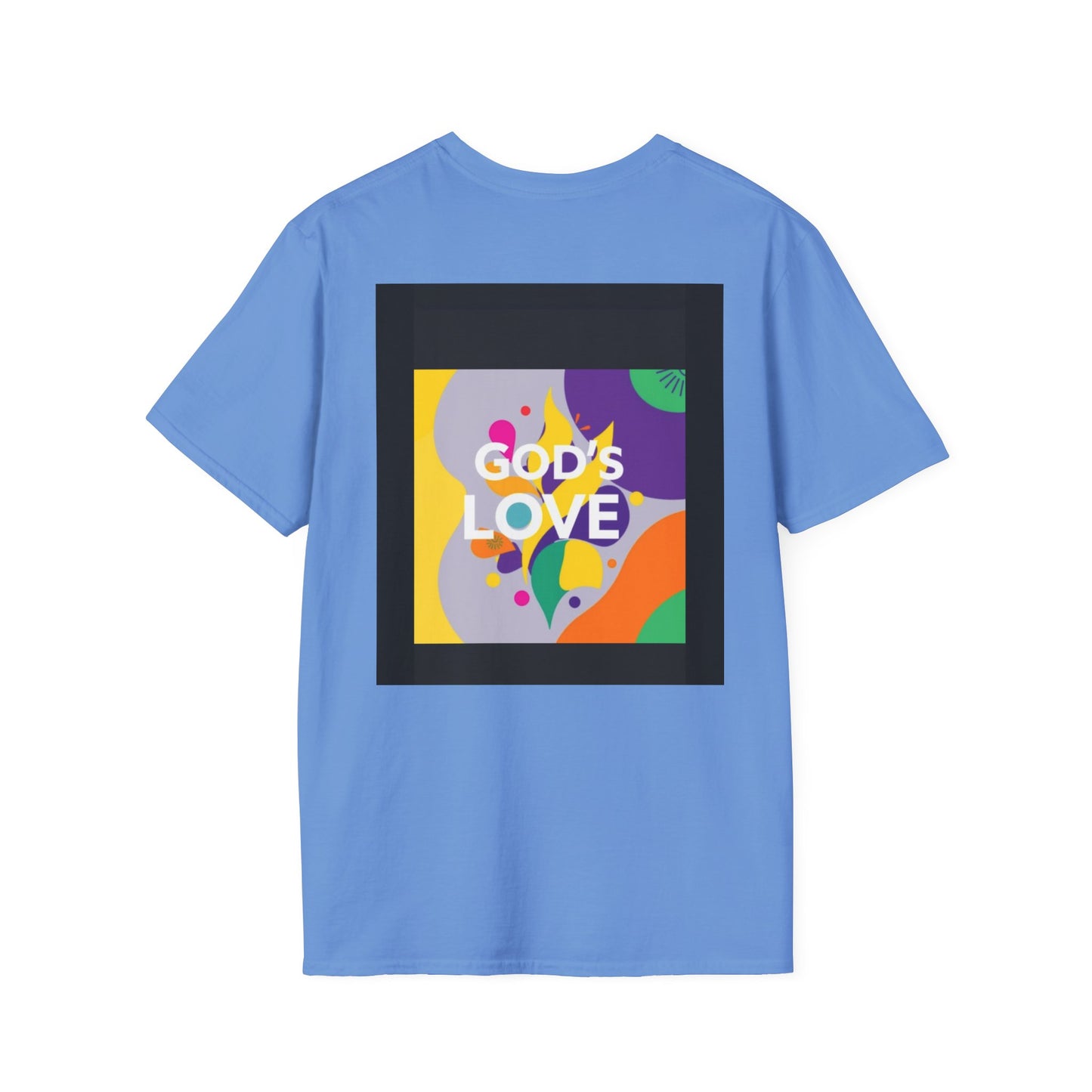 Unisex Softstyle T-Shirt with God's Love Design, Faith Shirt, Inspirational Tee, Christian Apparel, Gift for Believers, Everyday Wear