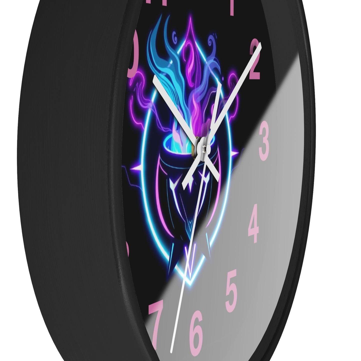 Mystical Flames Wall Clock - Unique Decorative Clock, Home Decor, Gift for Gamers, Fantasy Lovers, Modern Aesthetic