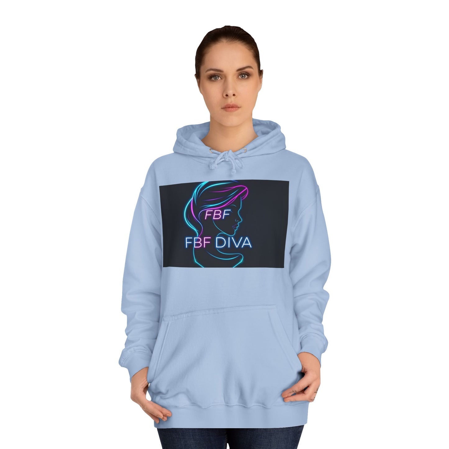 Neon FBF College Hoodie, Unisex Streetwear, Stylish Campus Apparel, Cozy Gift for Students, Trendy College Wear, FBF Diva Hoodie