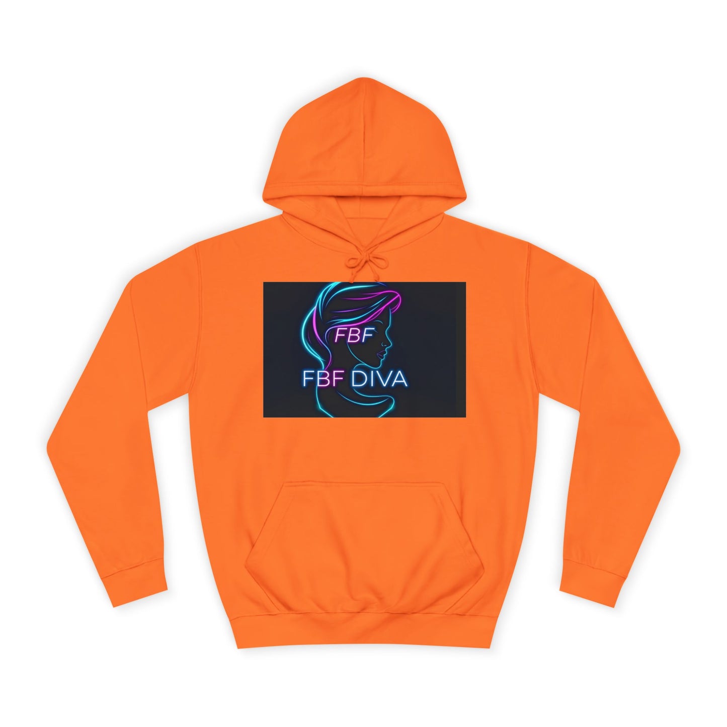 Neon FBF College Hoodie, Unisex Streetwear, Stylish Campus Apparel, Cozy Gift for Students, Trendy College Wear, FBF Diva Hoodie