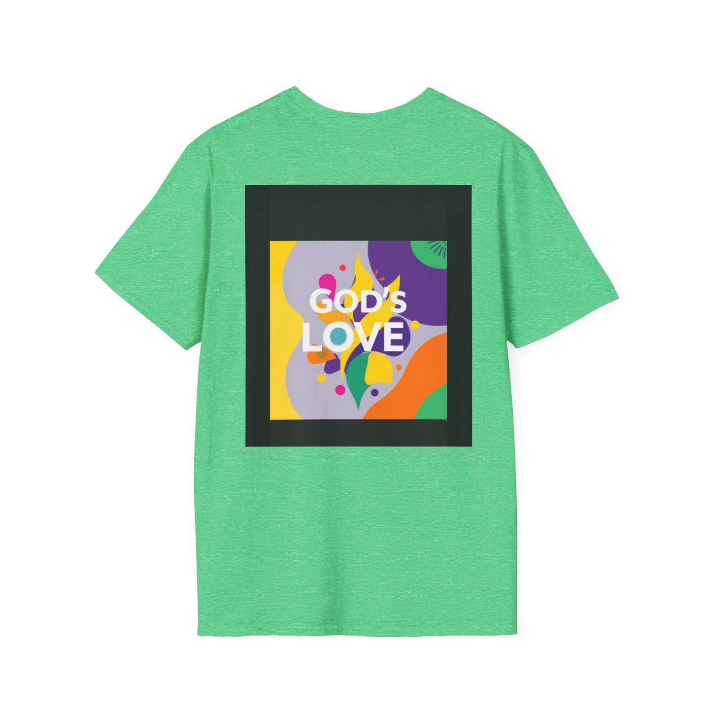Unisex Softstyle T-Shirt with God's Love Design, Faith Shirt, Inspirational Tee, Christian Apparel, Gift for Believers, Everyday Wear
